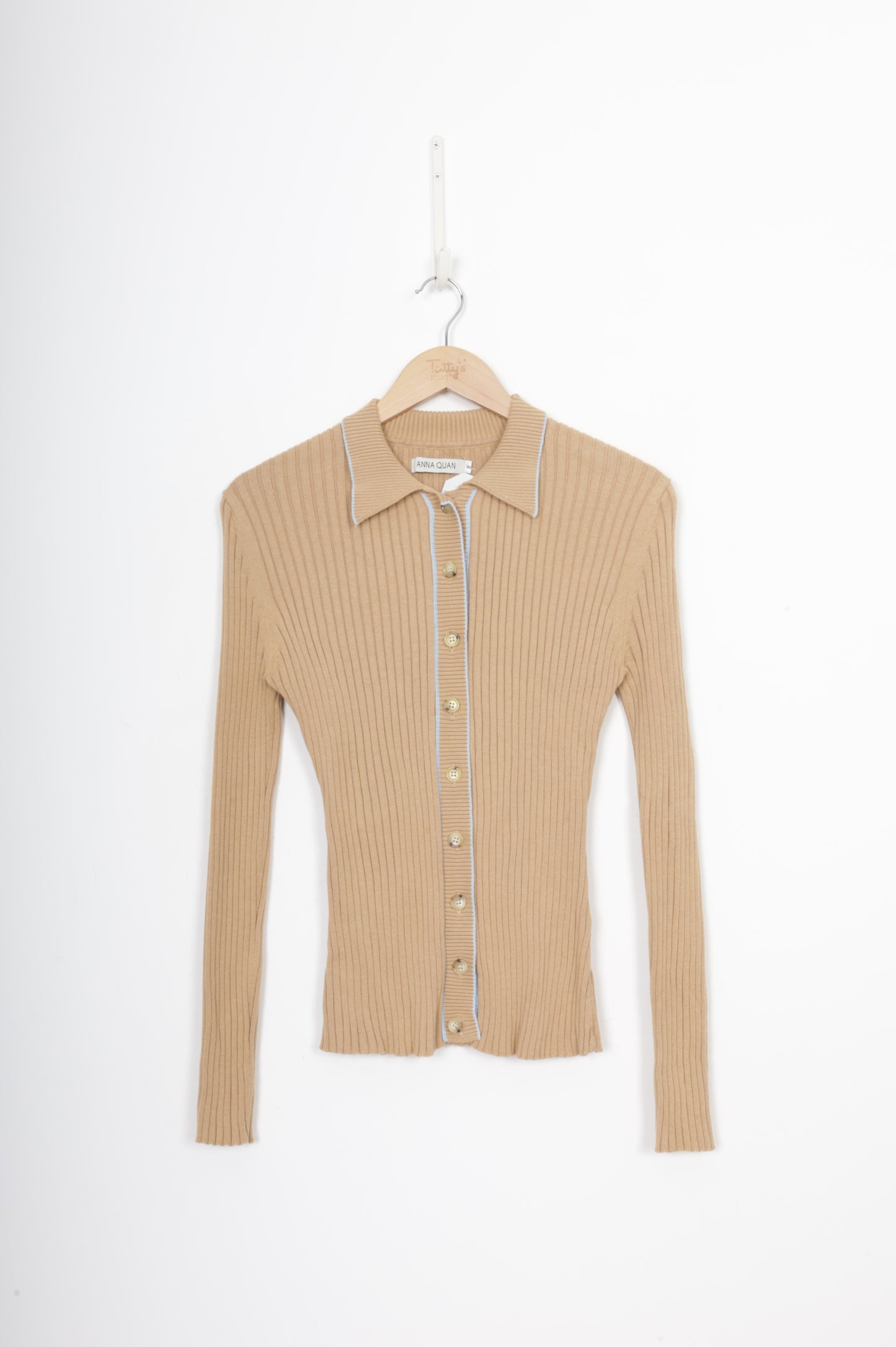 Anna Quan Womens Brown Cardigan Size 8
