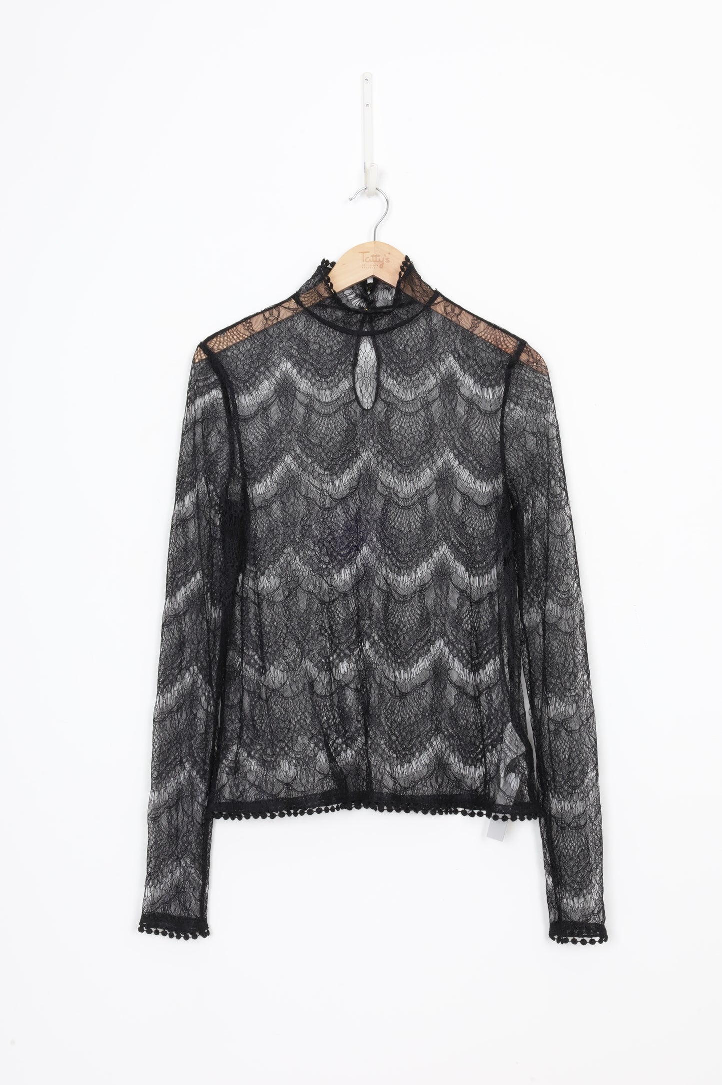 Leo Lin Womens Black Top Size 10