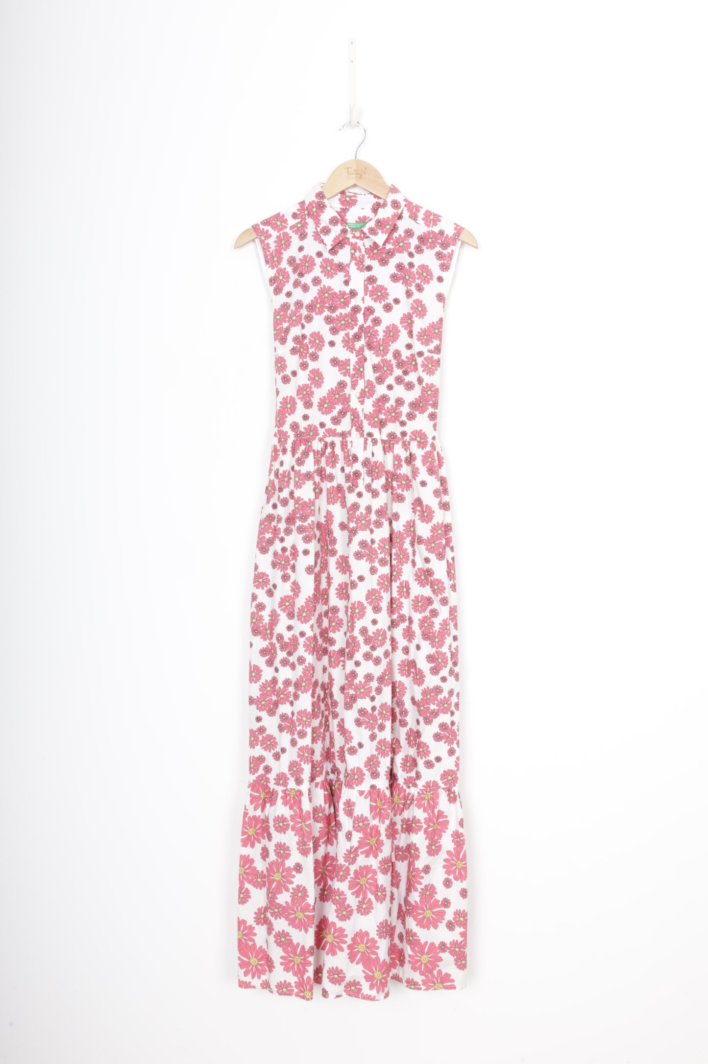 Benetton Womens White Dress Size L