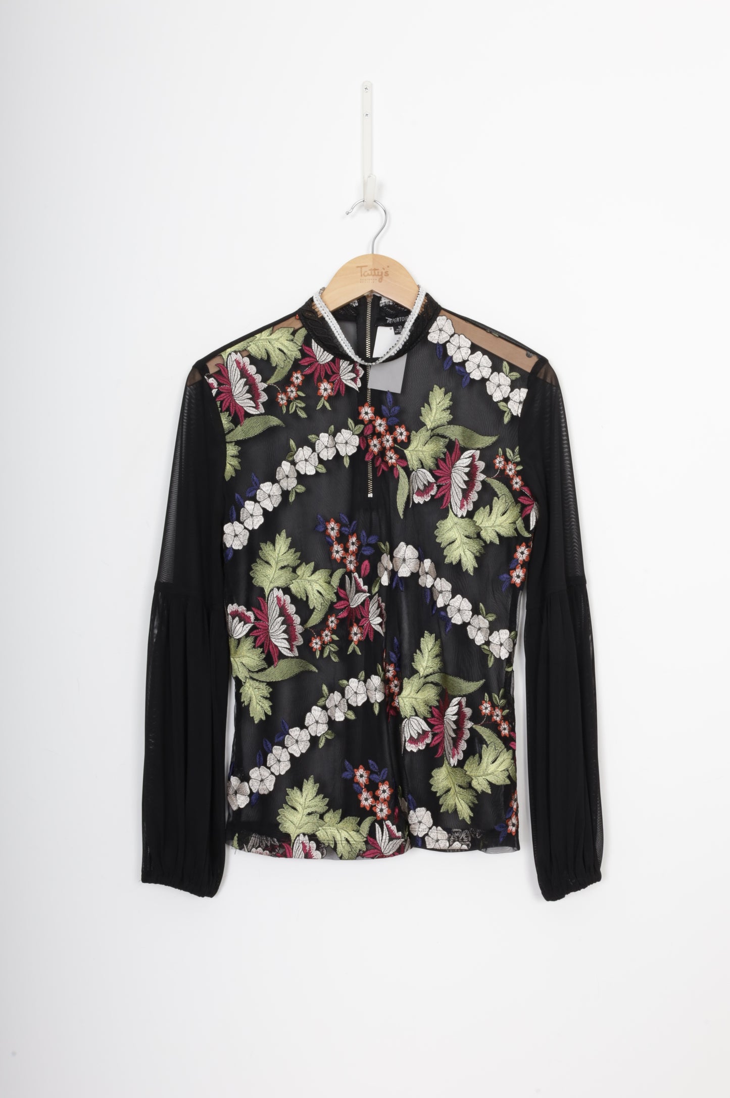Repertoire Womens Black Top Size 10