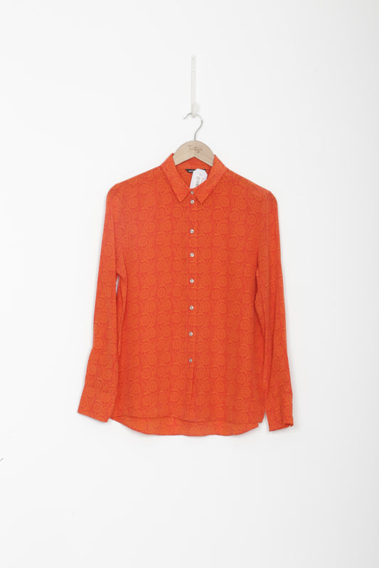 Marimekko Womens Orange Shirt Size 36