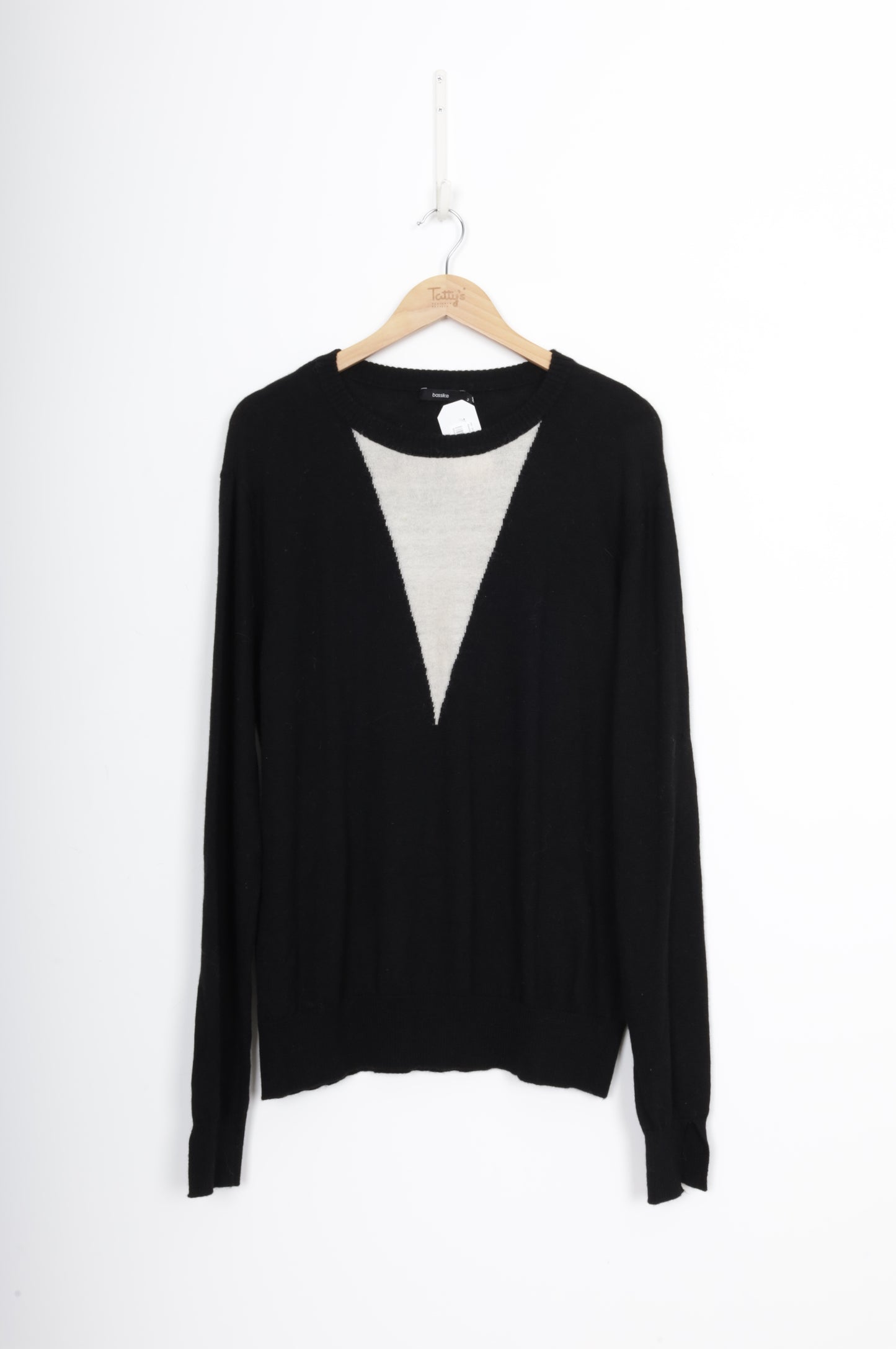 Bassike Womens Black Jumper Size L