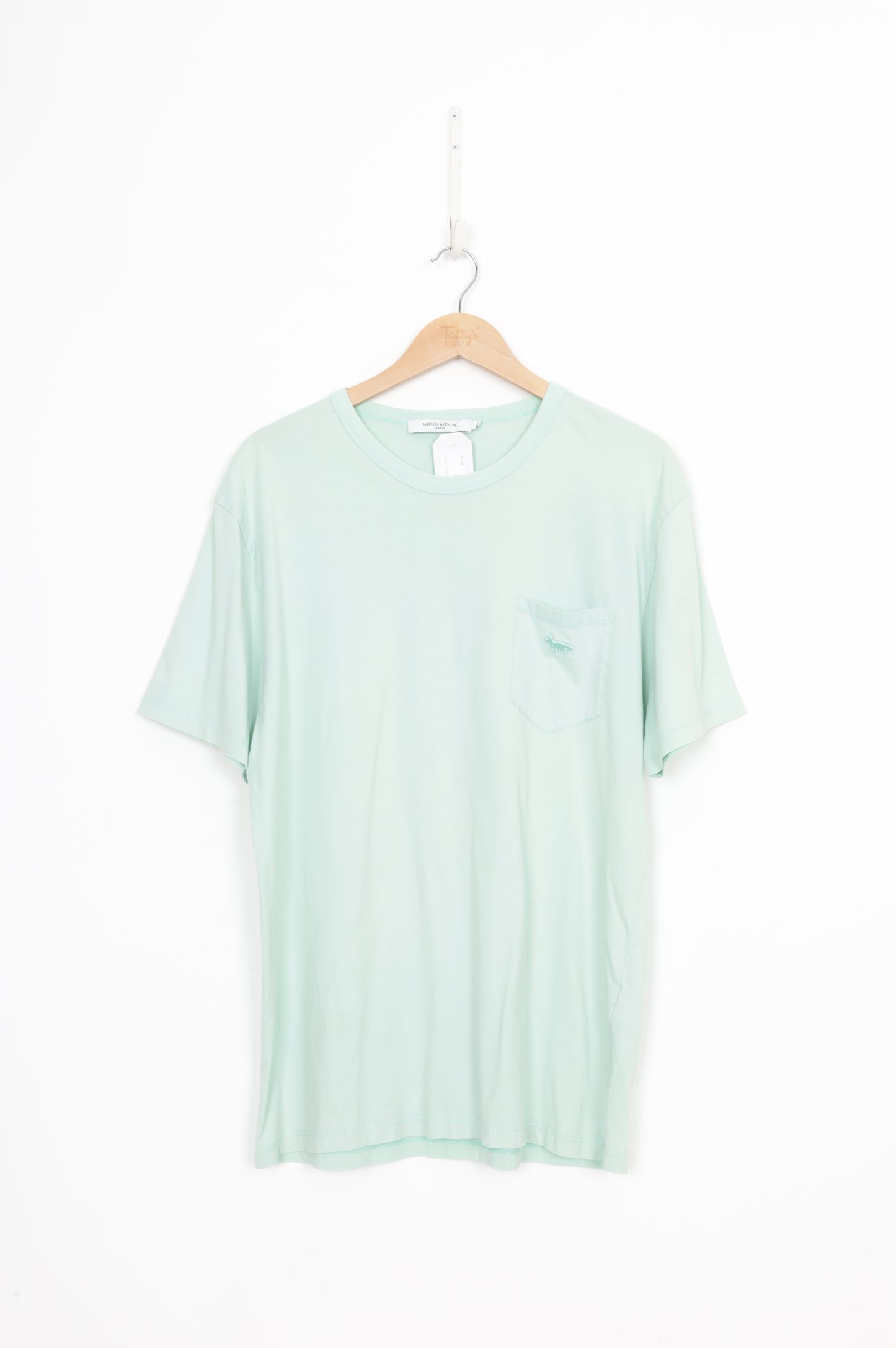 maison kitsune Mens Green T-shirt Size XL