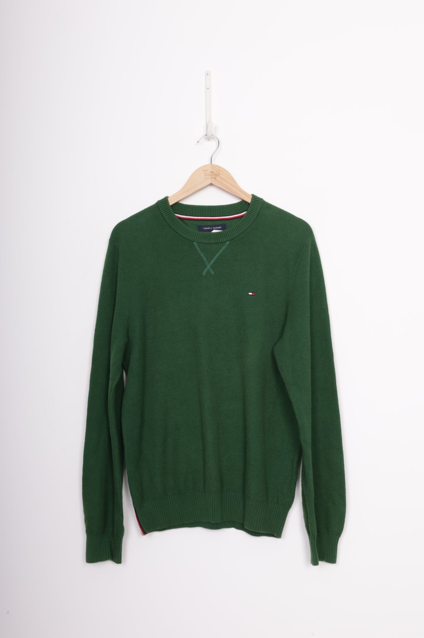 Tommy Hifiger Mens Green Jumper Size M