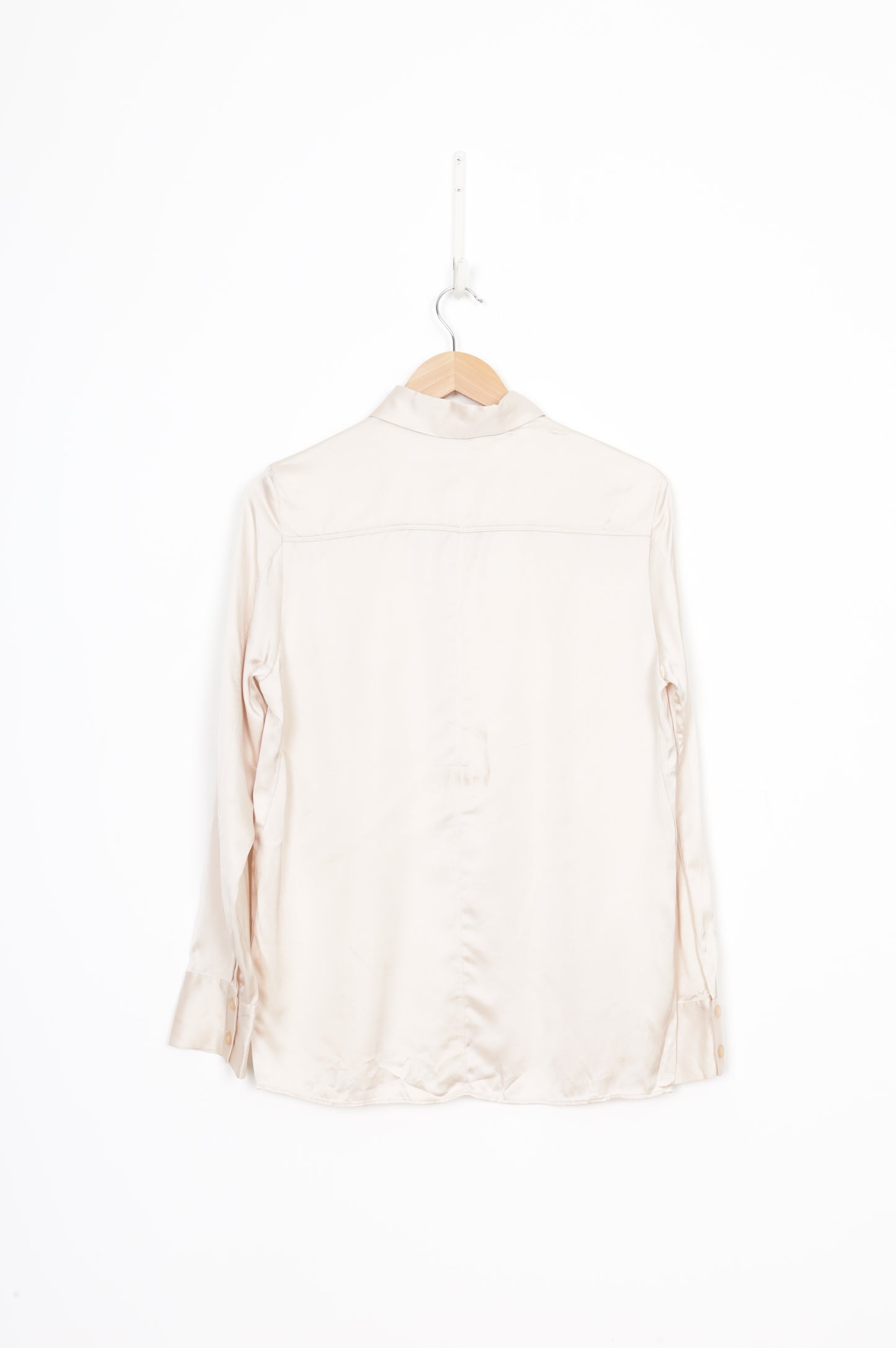 Massimo Dutti Womens Cream Shirt Size S