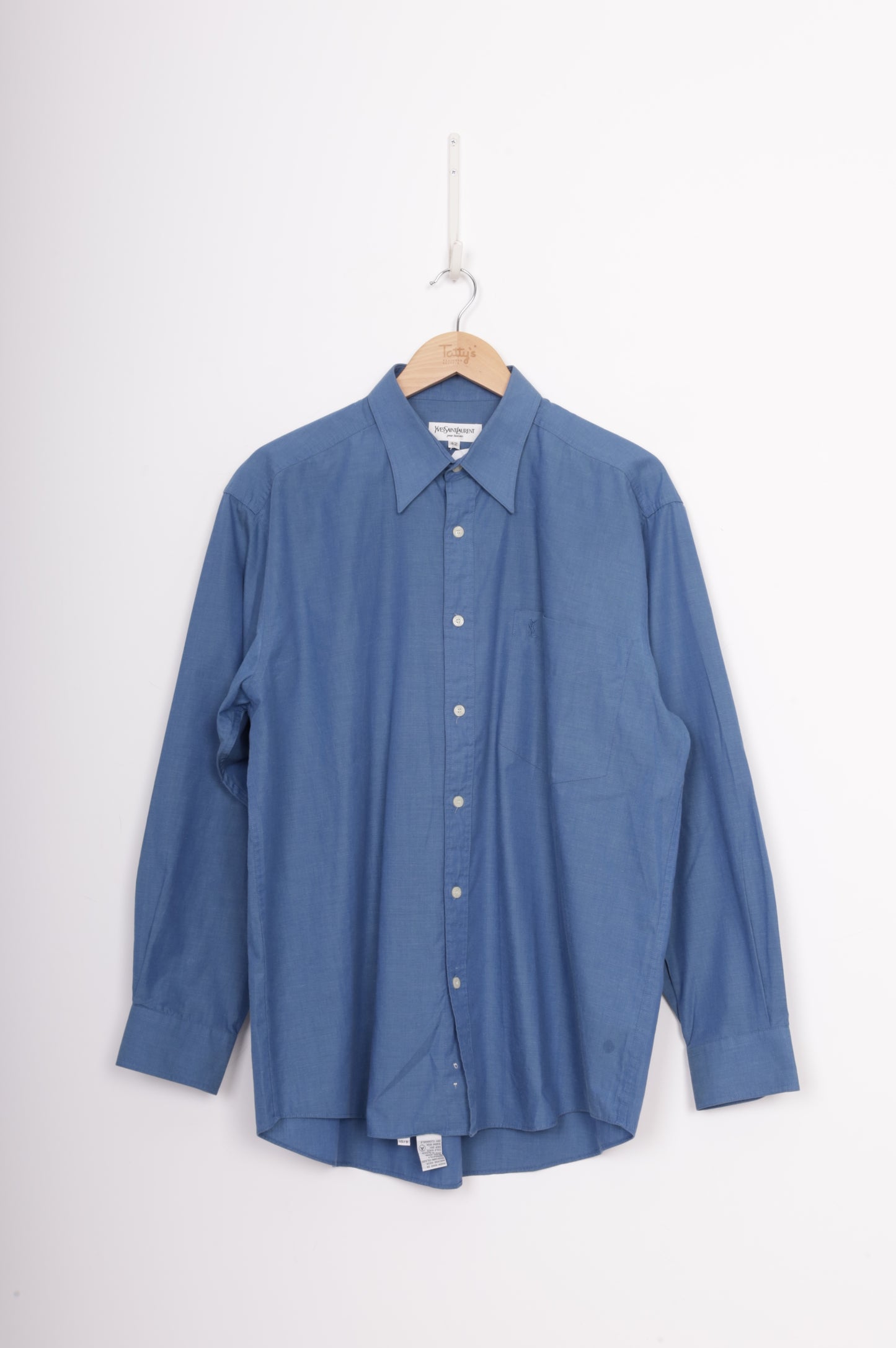 Yves Saint Laurent Mens Blue Shirt Size 42