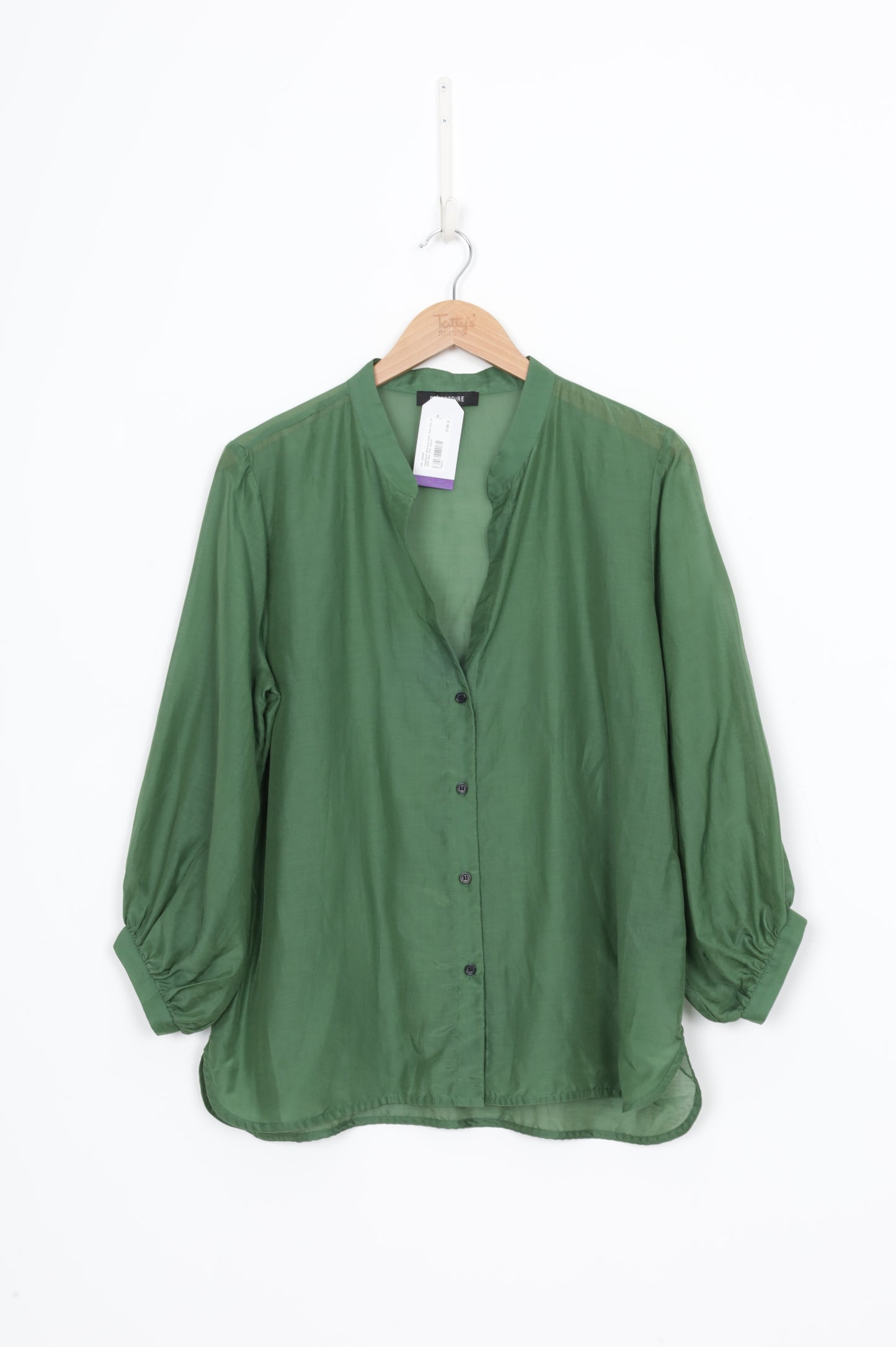 Repertoire Womens Green Shirt Size 10