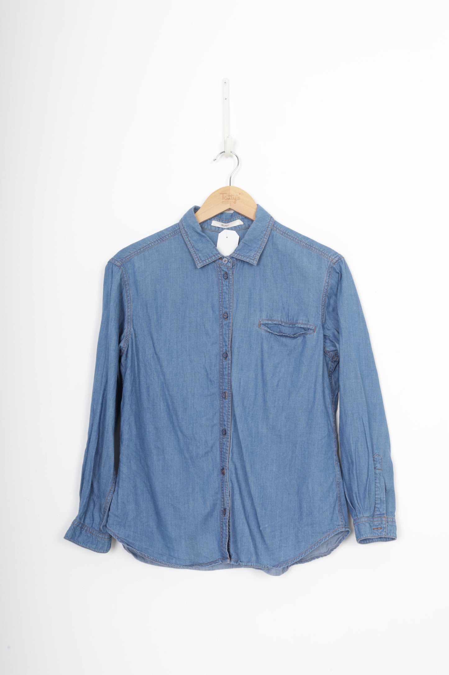 Ruby Womens Blue Shirt Size 6