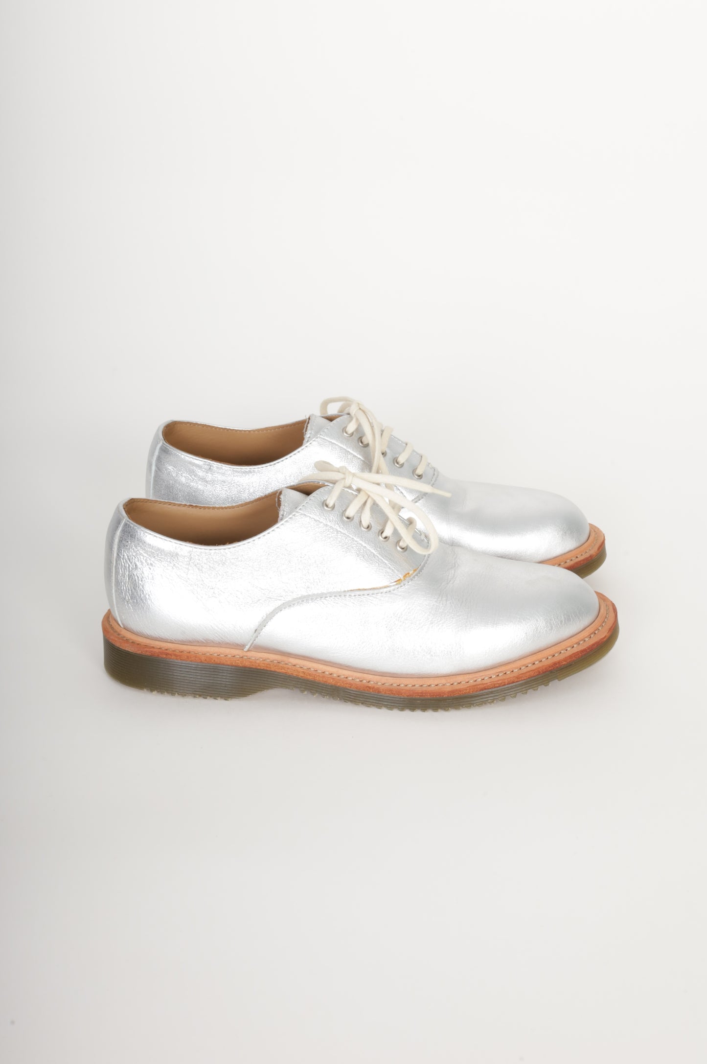 Comme des Garcons x Dr Martens Womens Silver Shoes Size 38