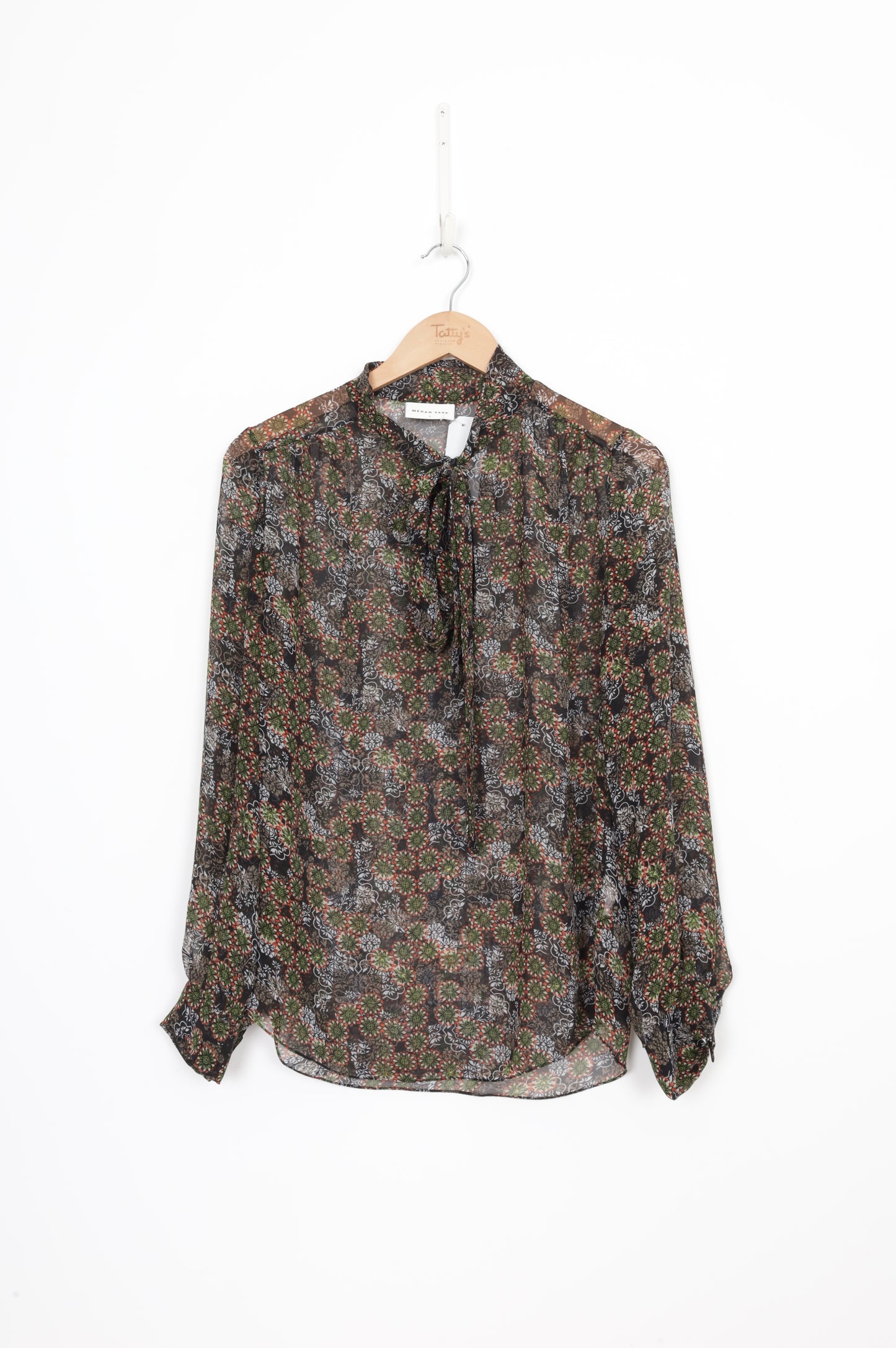 Megan Park Womens Black Blouse Size 1
