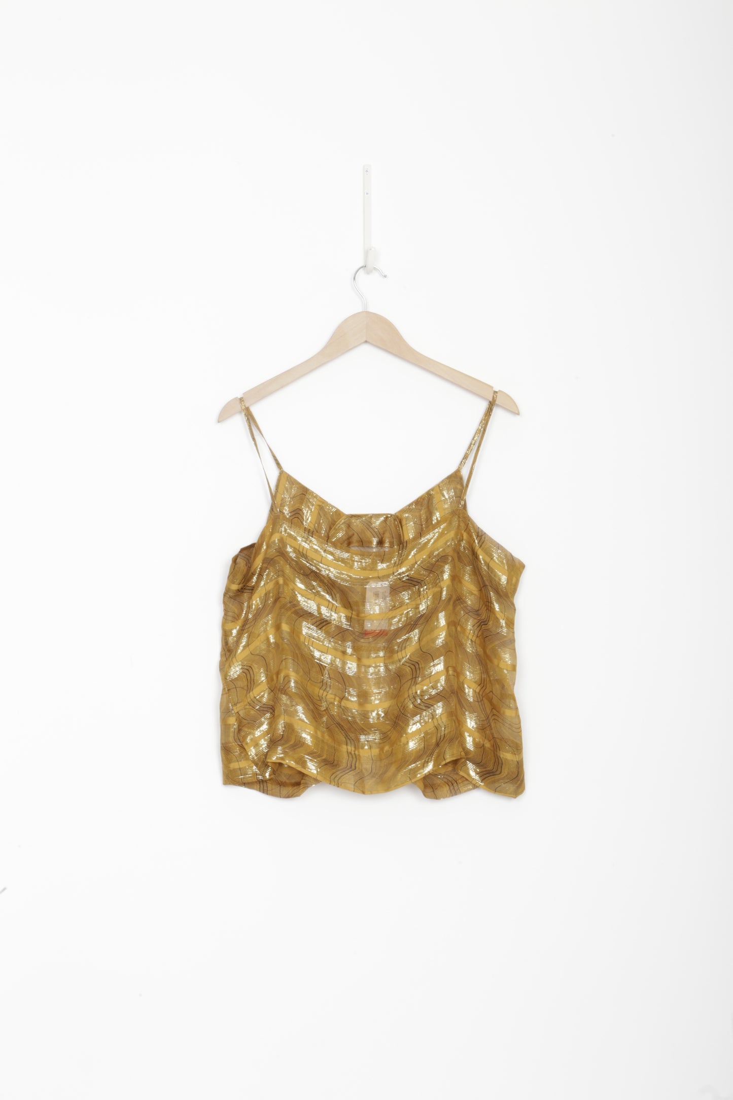 Miss Crabb Womens Gold Top Size M