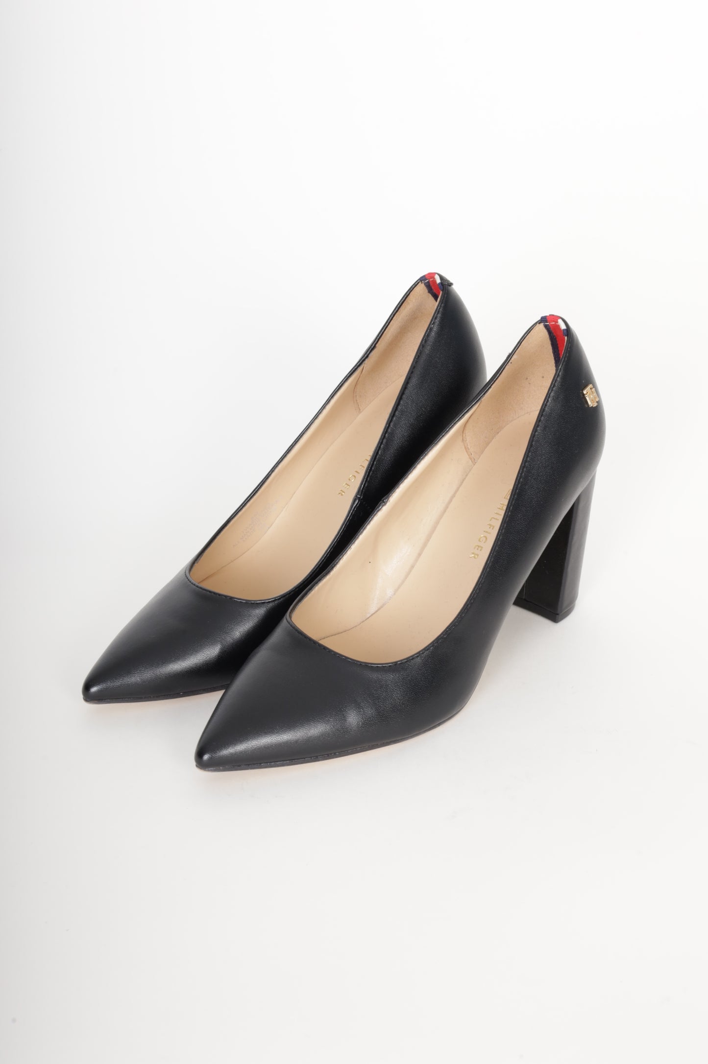 Tommy Hilfiger Womens Black Heels Size EU 38.5
