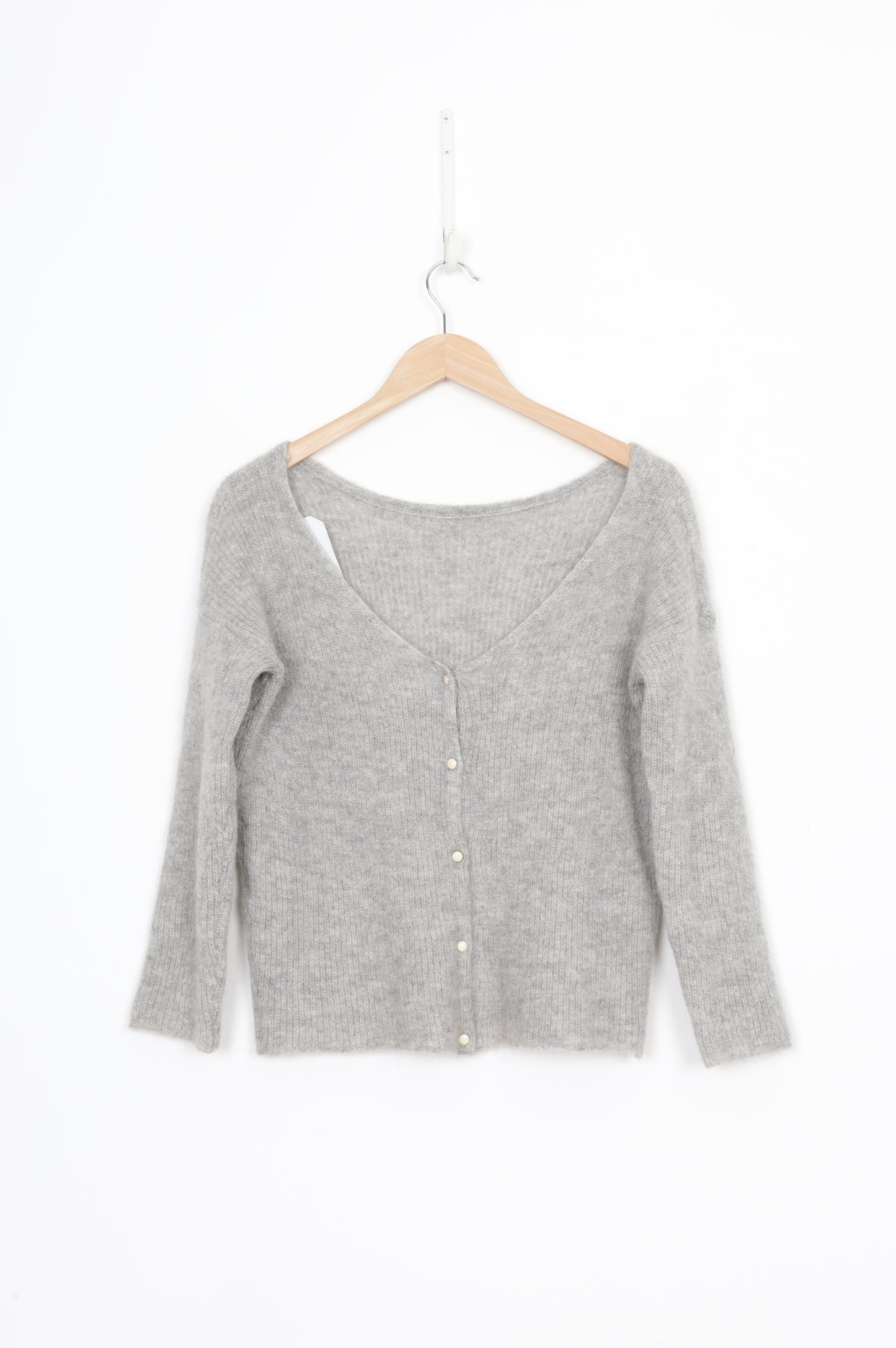 sézane Womens Grey Cardigan Size N/S