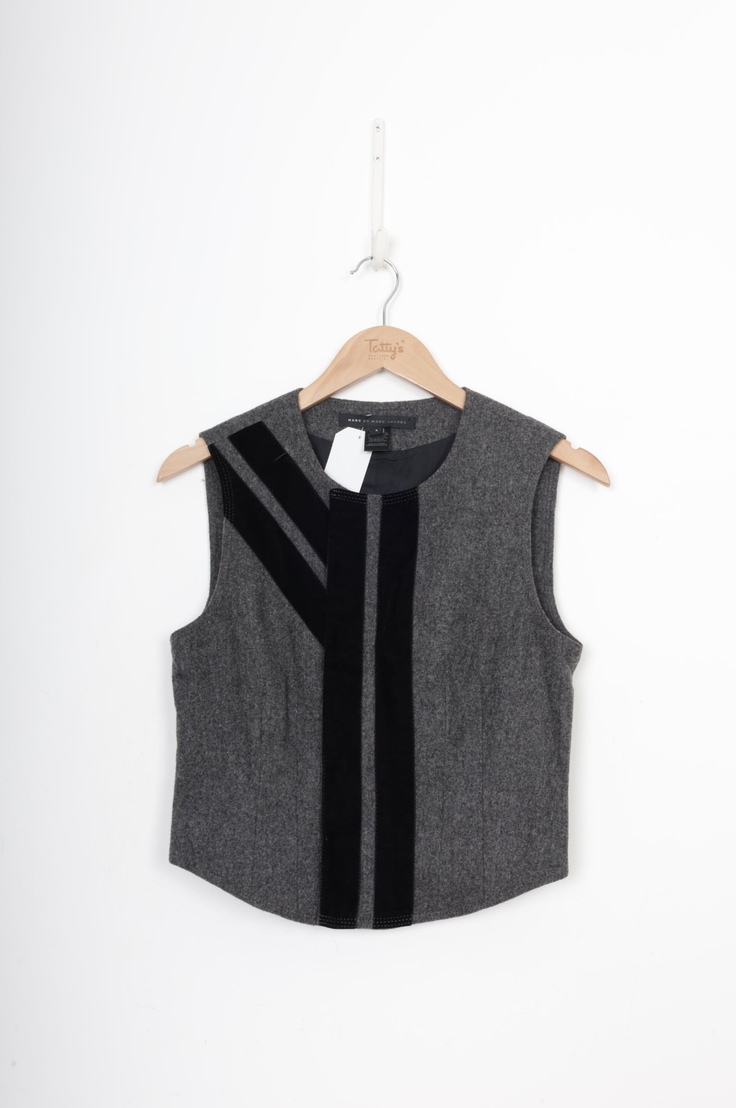 Marc By Marc Jacobs Womens Grey Vest Size 4