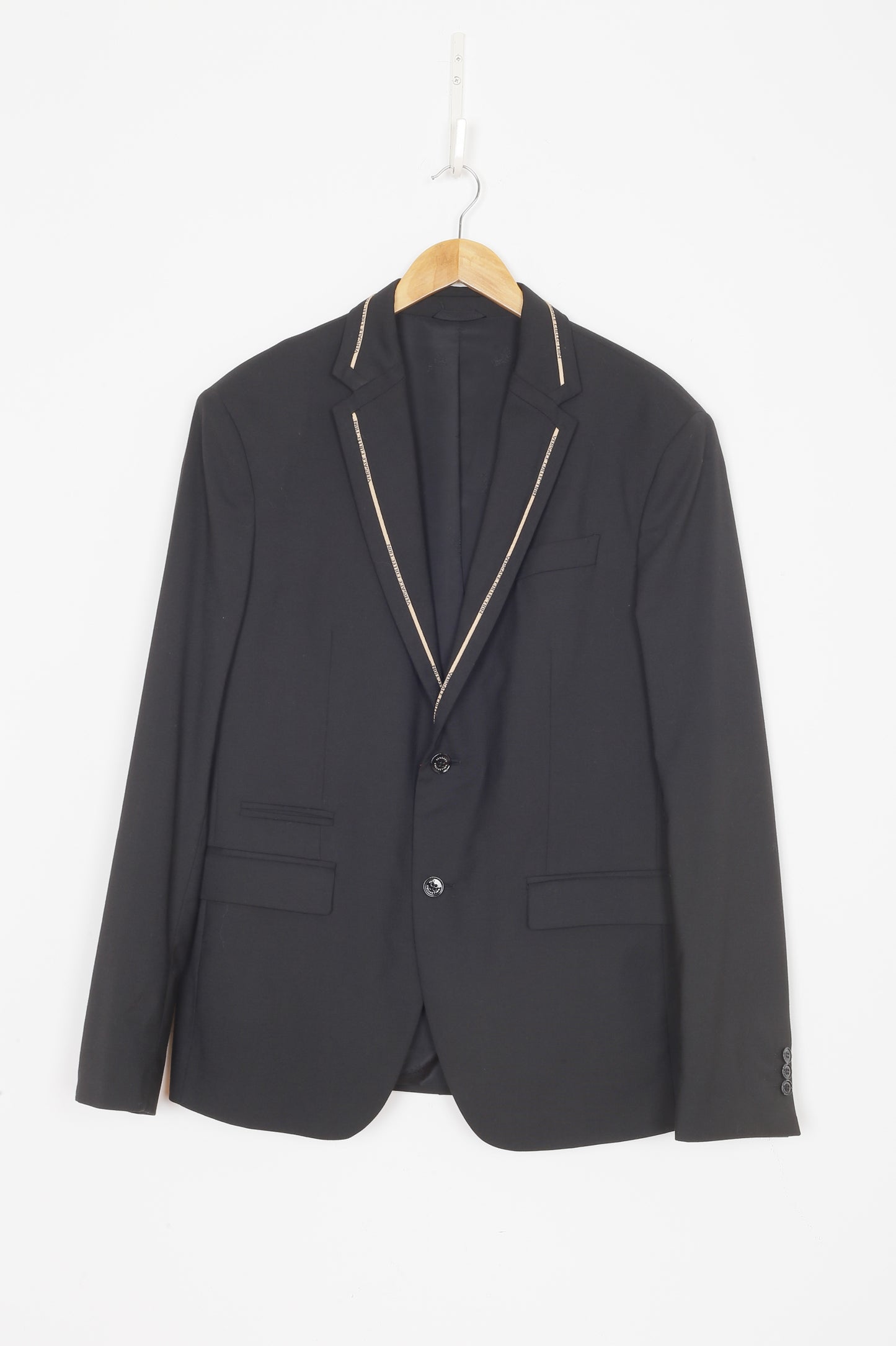 Versace Collection Mens Black Blazer Size 52