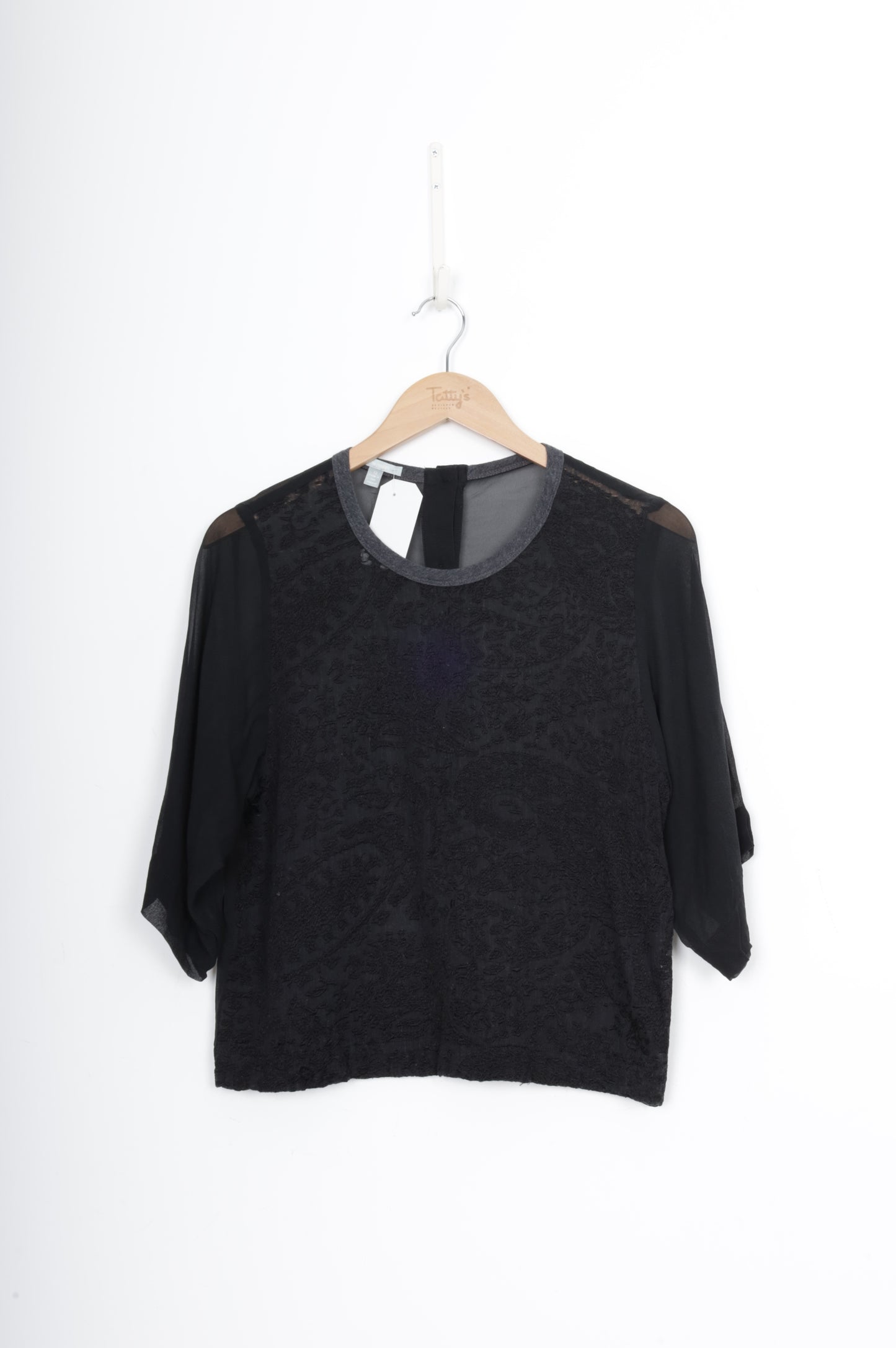 Juliette Hogan Womens Black Top Size 12