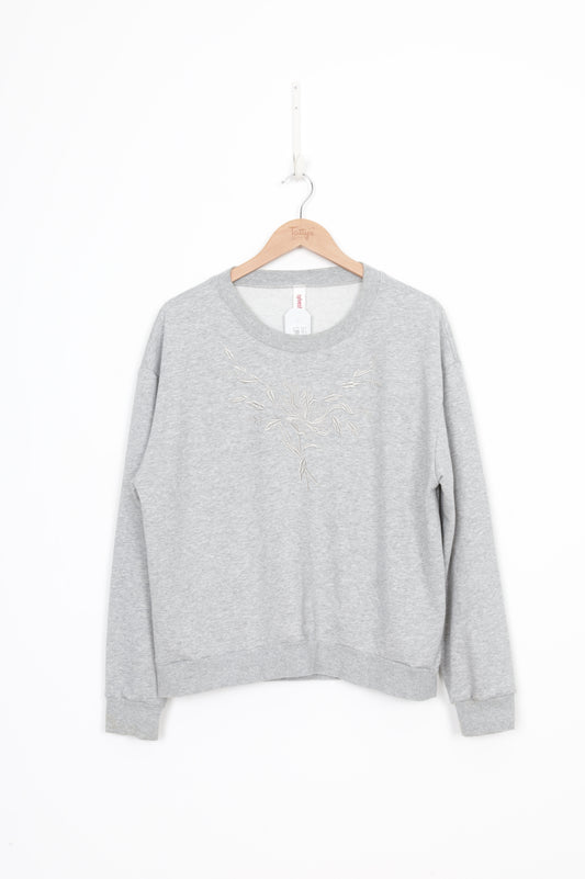 Sylvester by Kate Sylvester Womens Grey Sweatshirt Size 12