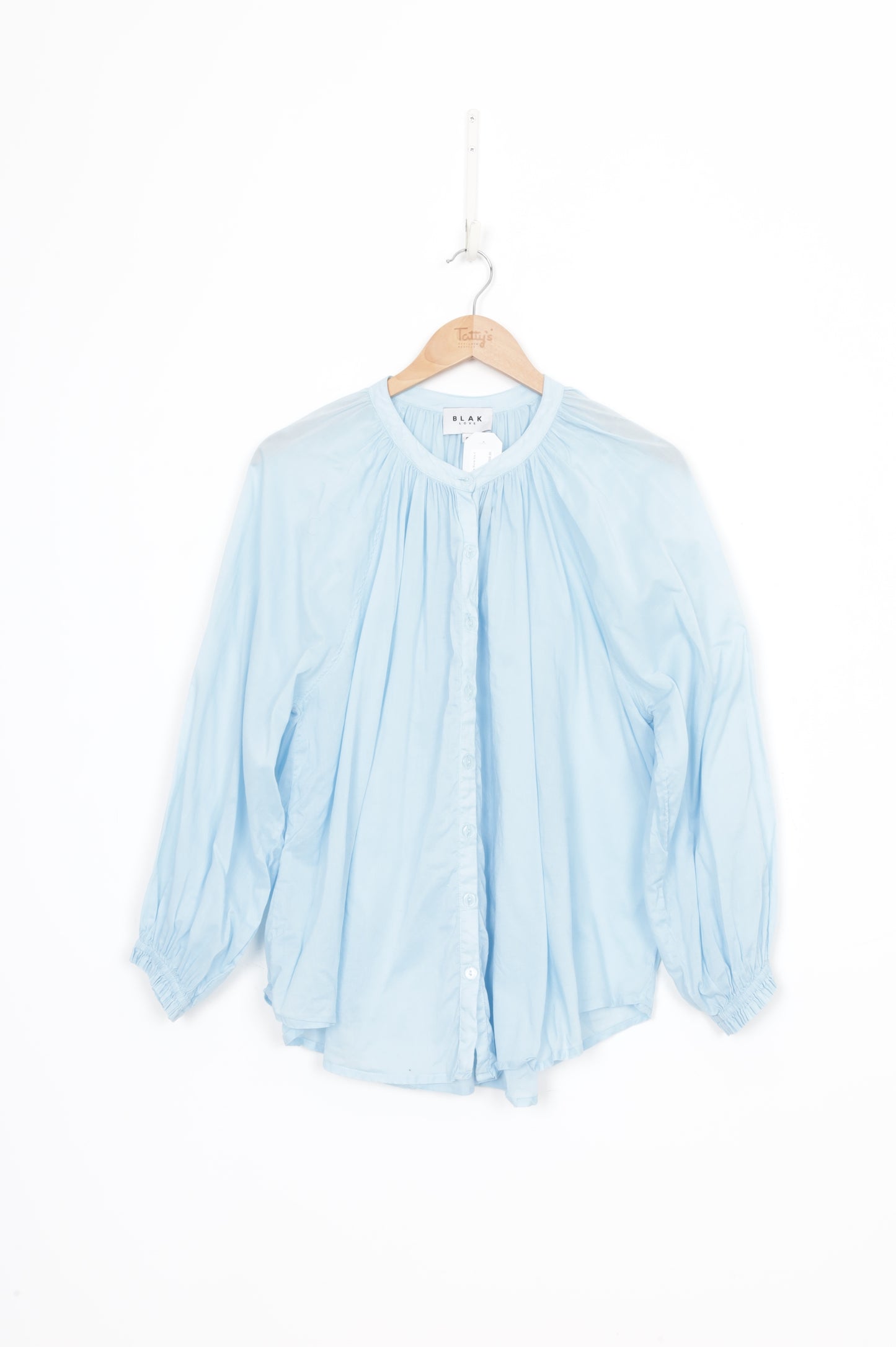 Blak Love Womens Blue Blouse Size 8