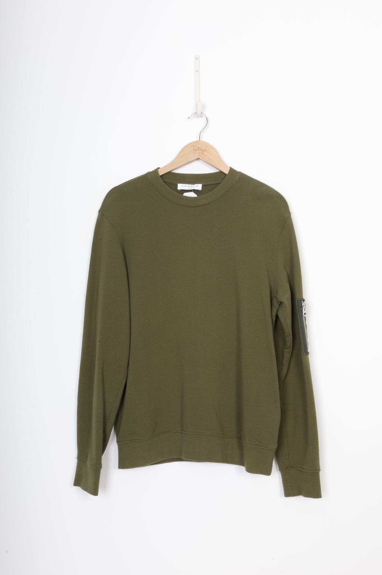Sandro Mens Green Sweatshirt Size M