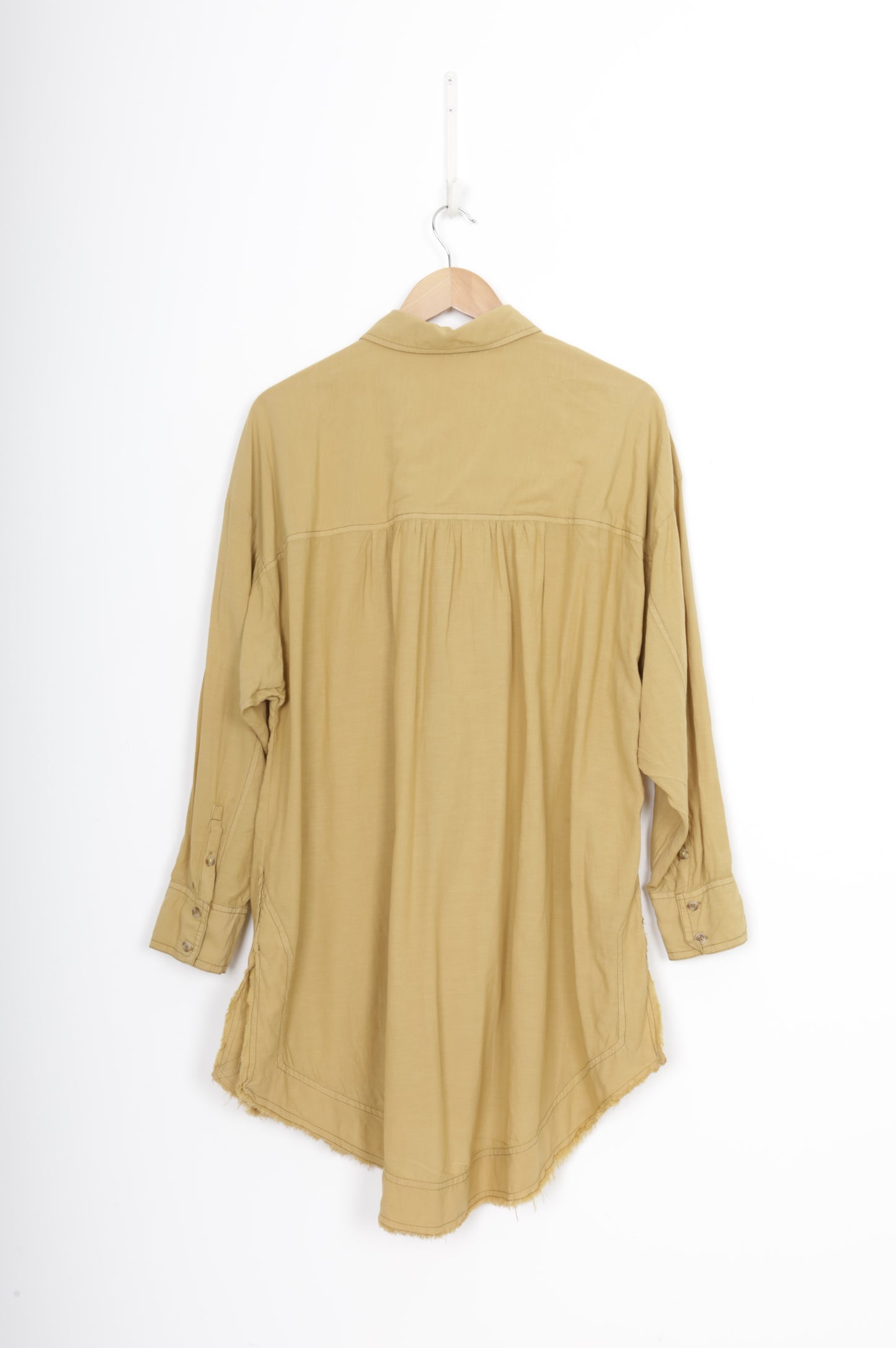 Pilcro Womens Yellow Shirt Size M