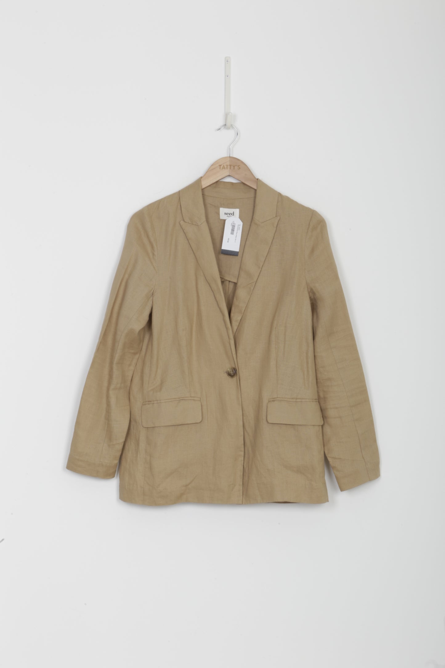 Seed Womens Brown Blazer Size 10