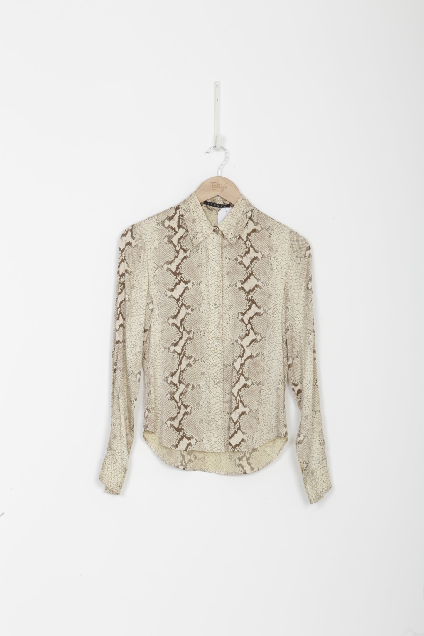 Theory Womens Beige Shirt Size 2
