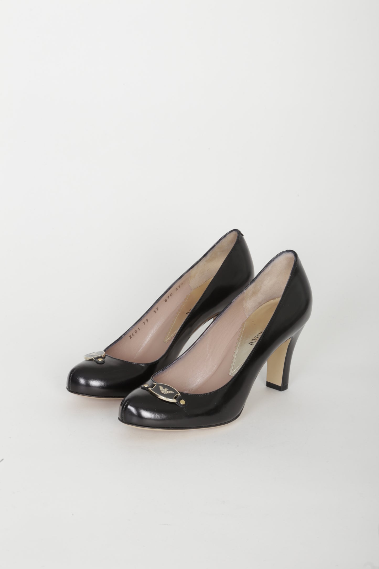 Emporio Armani Womens Black Heels Size EU 37.5