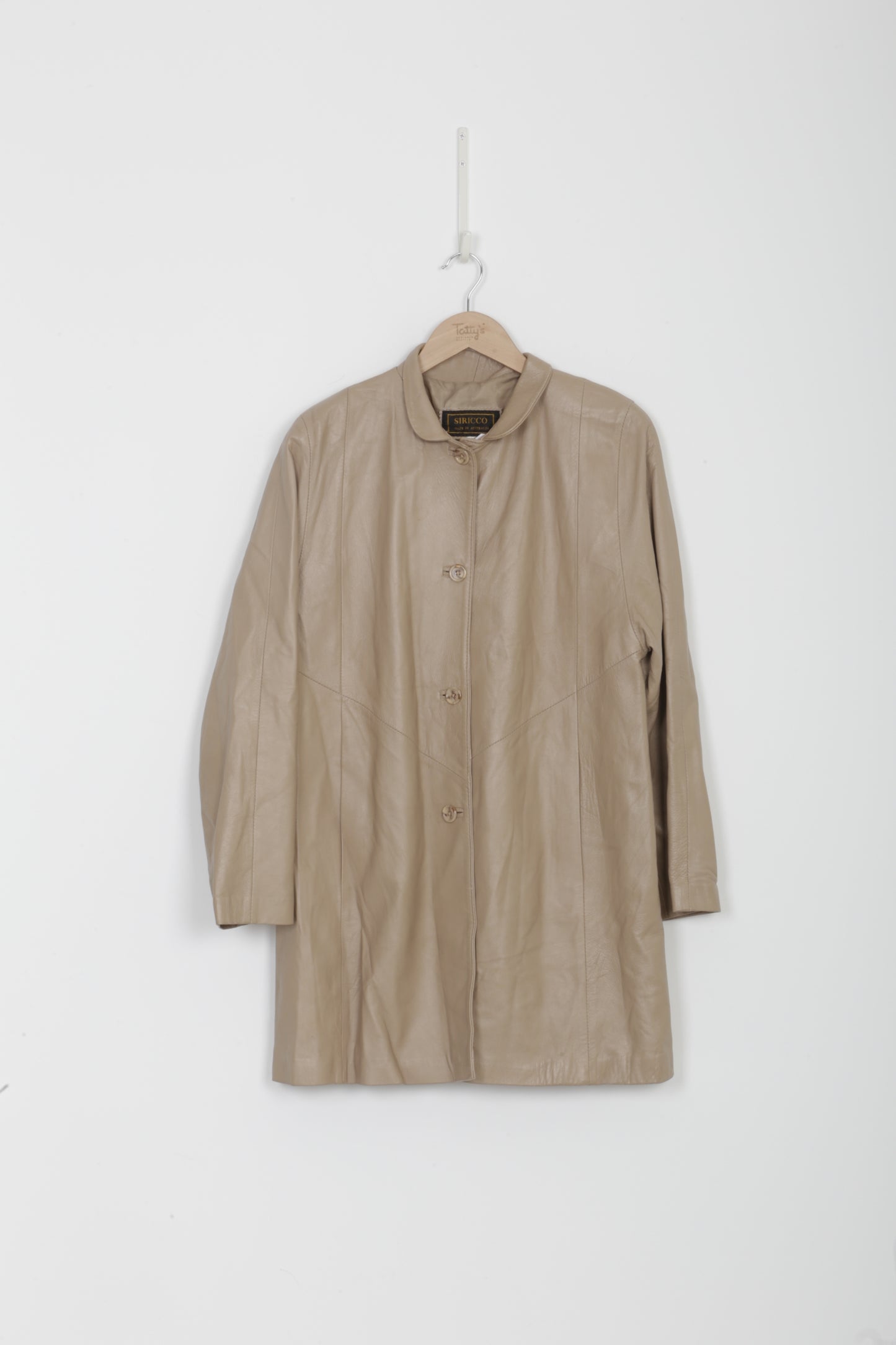 Siricco Womens Beige Coat Size S