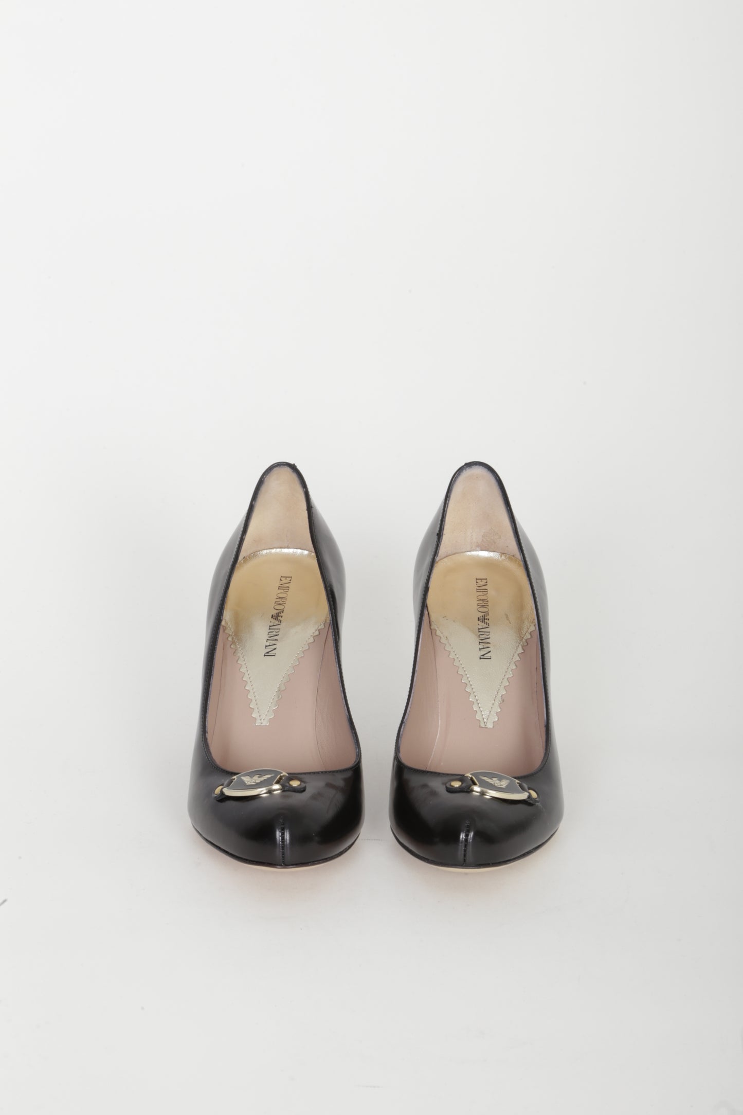 Emporio Armani Womens Black Heels Size EU 37.5