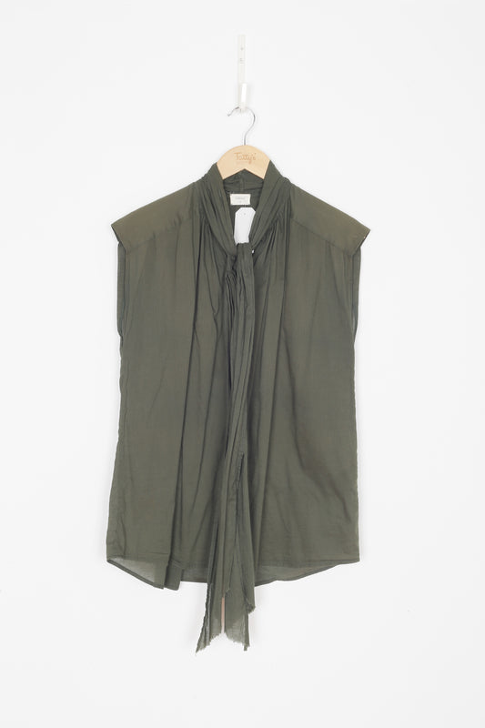 Mahsa Womens Green Blouse Size XS