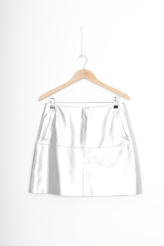 Tuesday Womens Metallic Mini Skirt Size 10