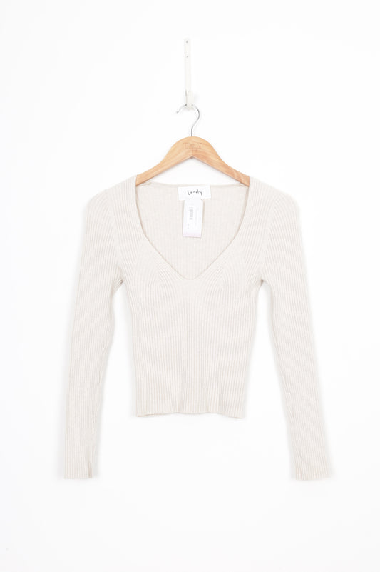 Lonely Womens Beige Top Size M