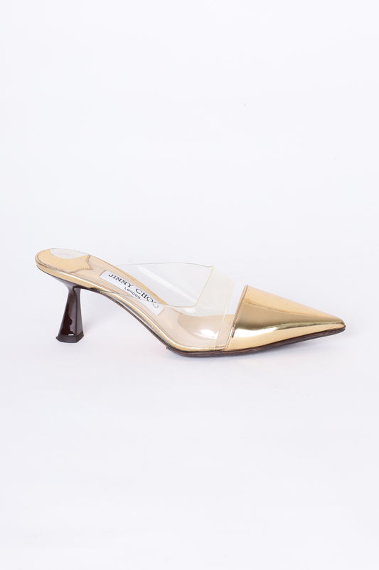 Jimmy Choo Womens Metallic Heels Size EU 36