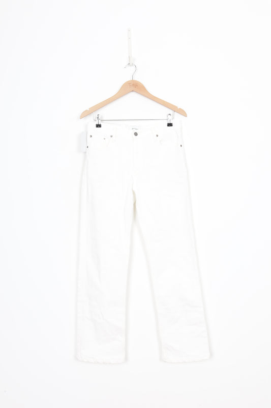 Matteau Womens White Jeans Size 12