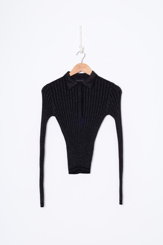 Karen Walker Womens Black Top Size 8