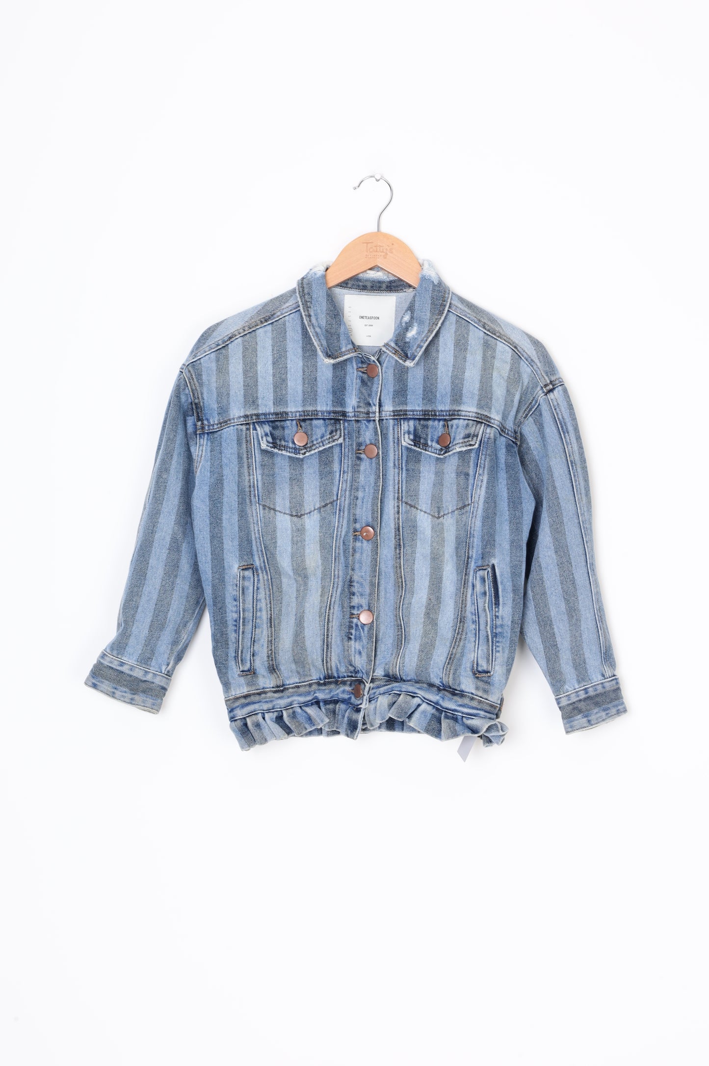 One Teaspoon Womens Blue Jacket Size 10