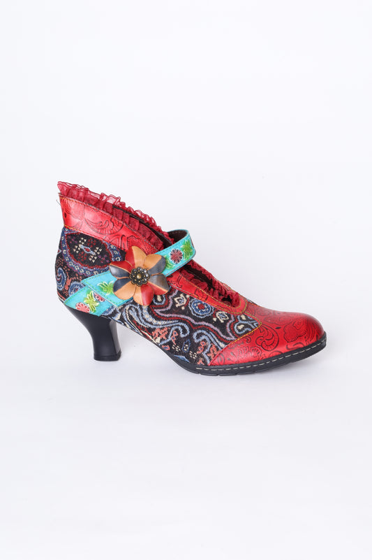 Socofy Womens Red Boots  Size EU 41