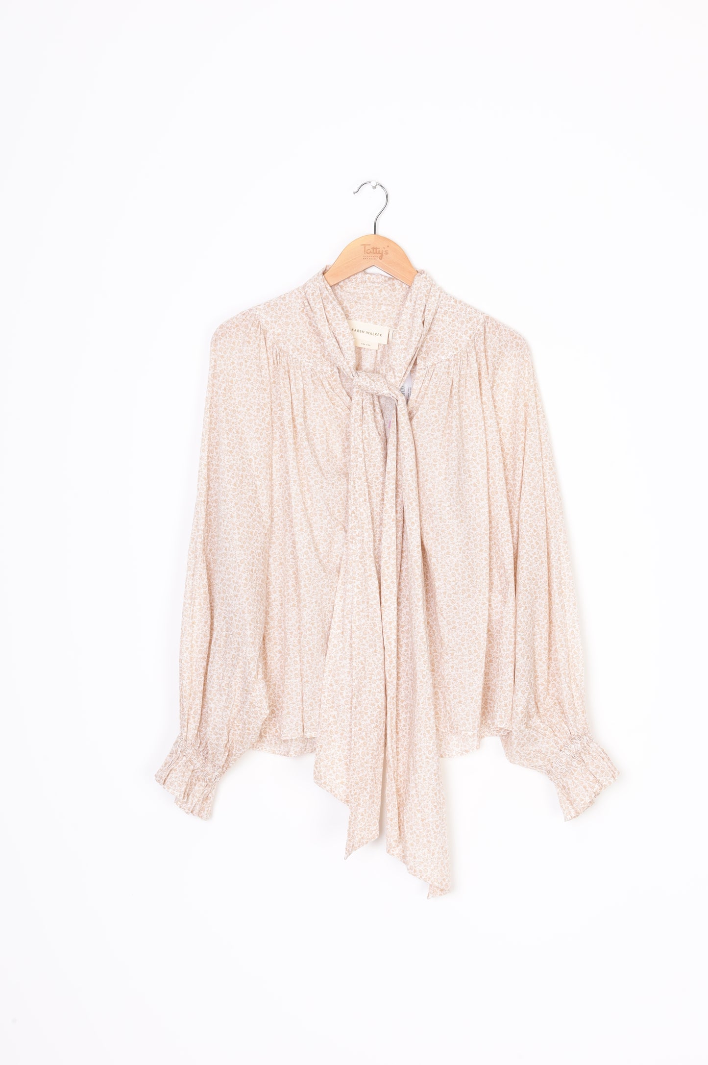 Karen Walker Womens Beige Blouse Size 8