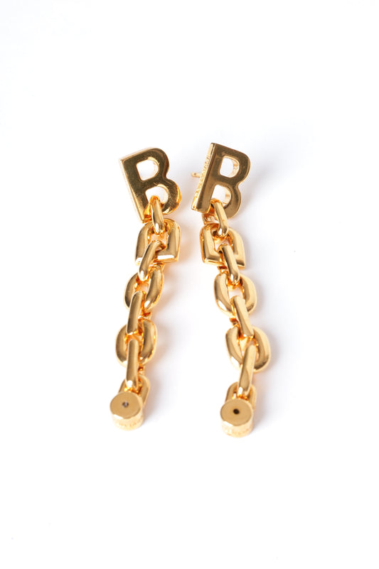 Balenciaga Womens Gold Earrings Size O/S