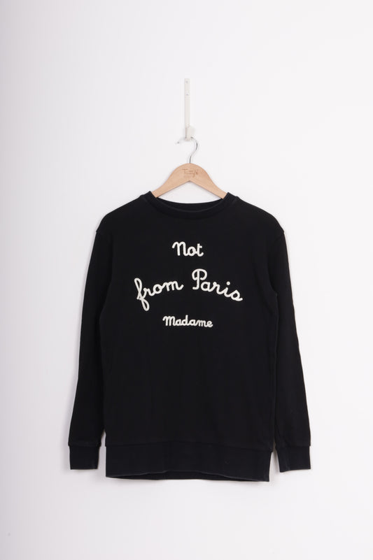 Drole De monsieur Womens Black Sweatshirt Size S