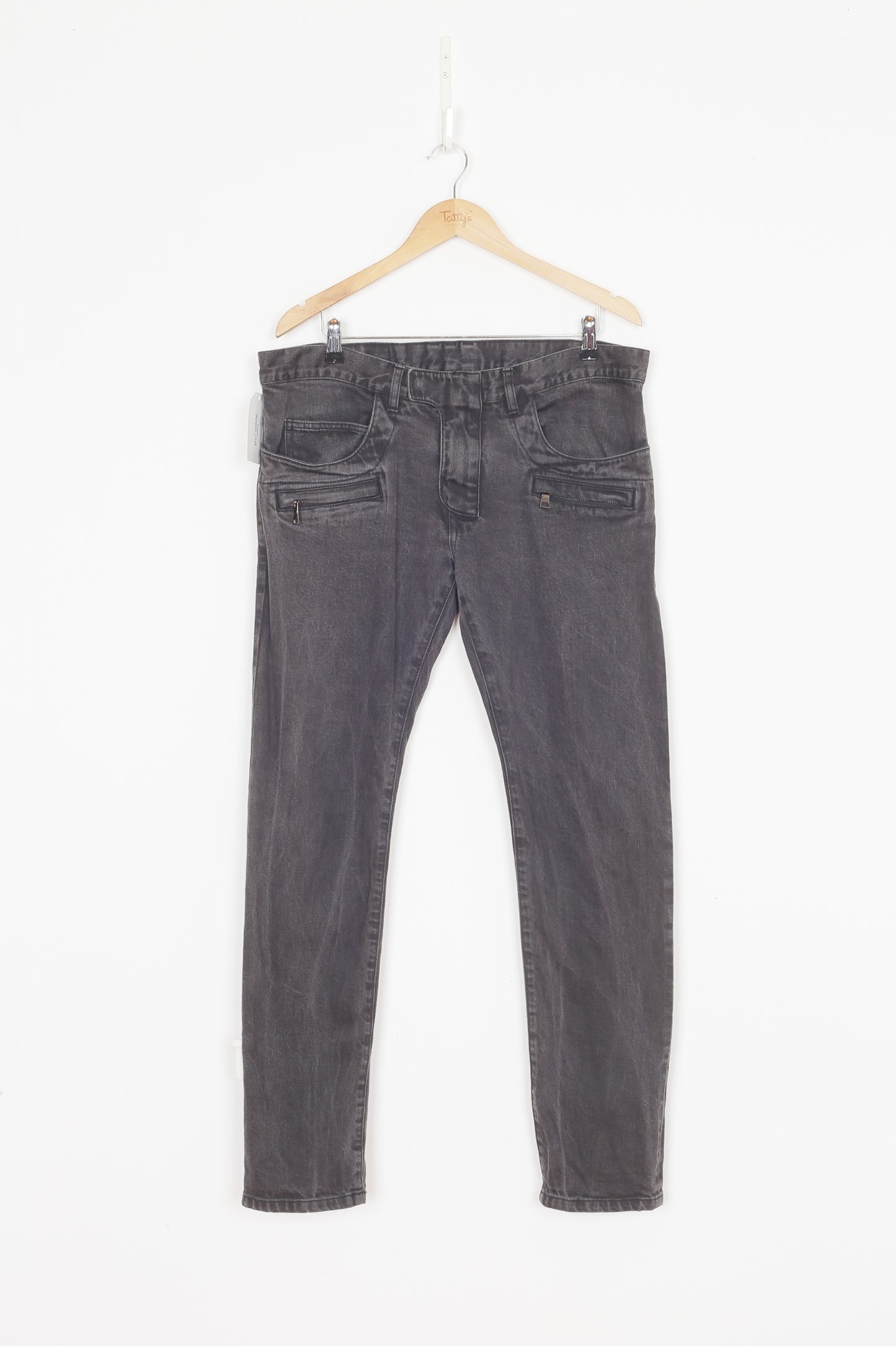 Balmain Mens Grey Jeans Size 36