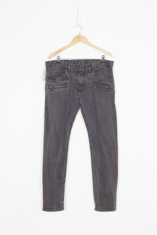 Balmain Mens Grey Jeans Size 36