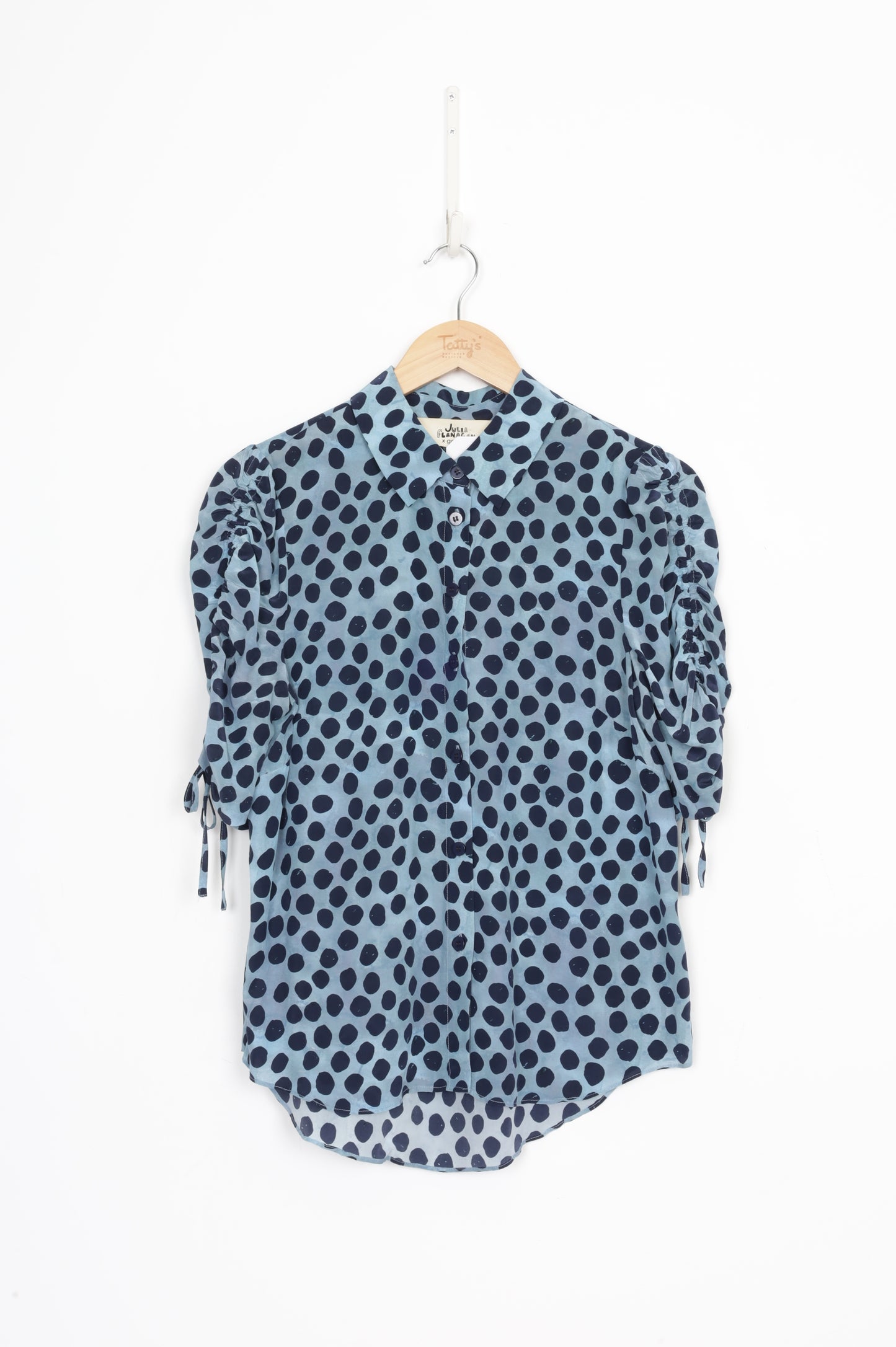 Gorman x Julia Flanagan Womens Blue Blouse Size 8