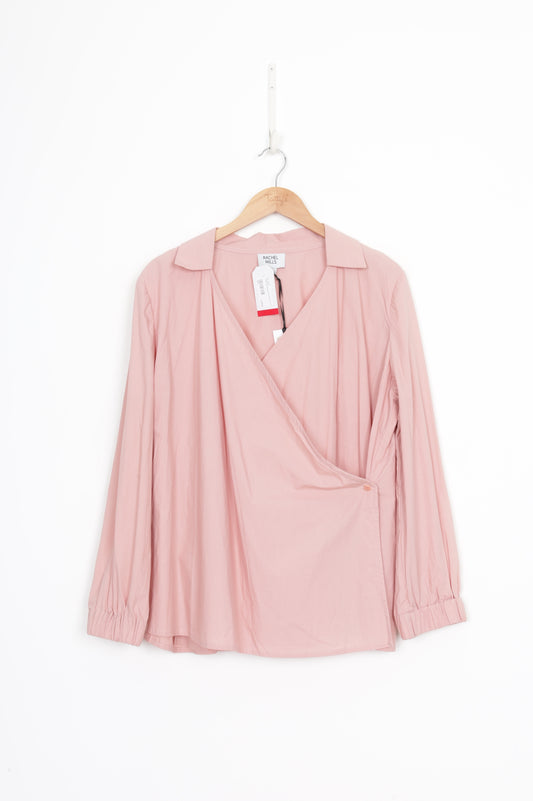 Rachel Mills Womens Pink Shirt Size 12