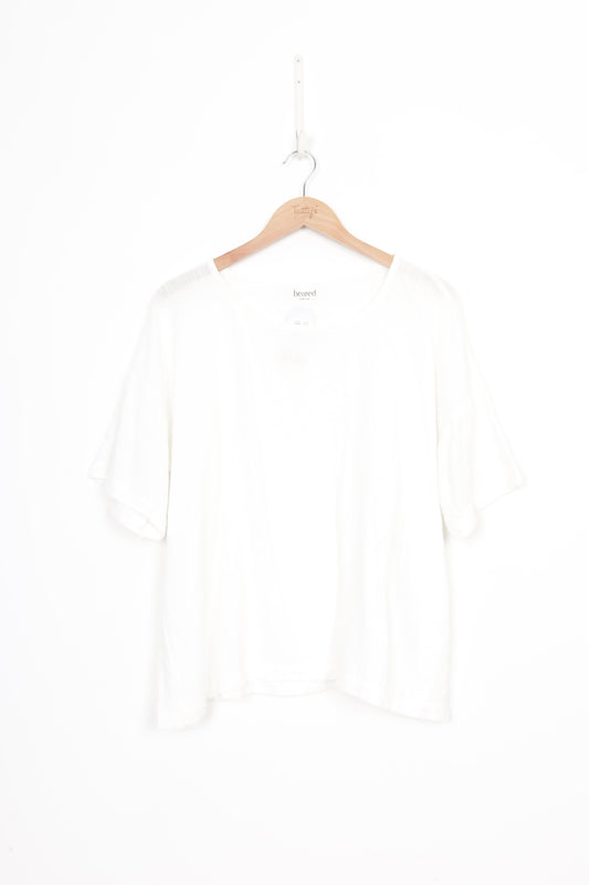 Beiged Womens White Top Size O/S