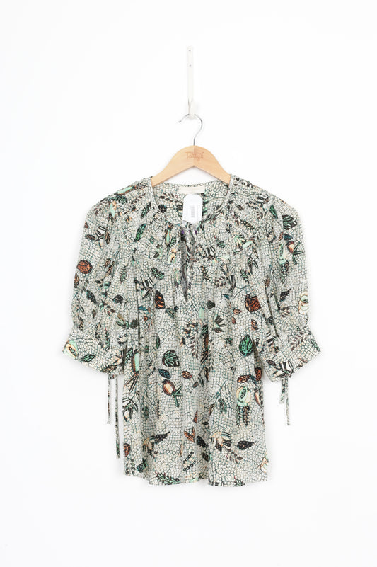 Ulla Johnson Womens Cream Top Size 10