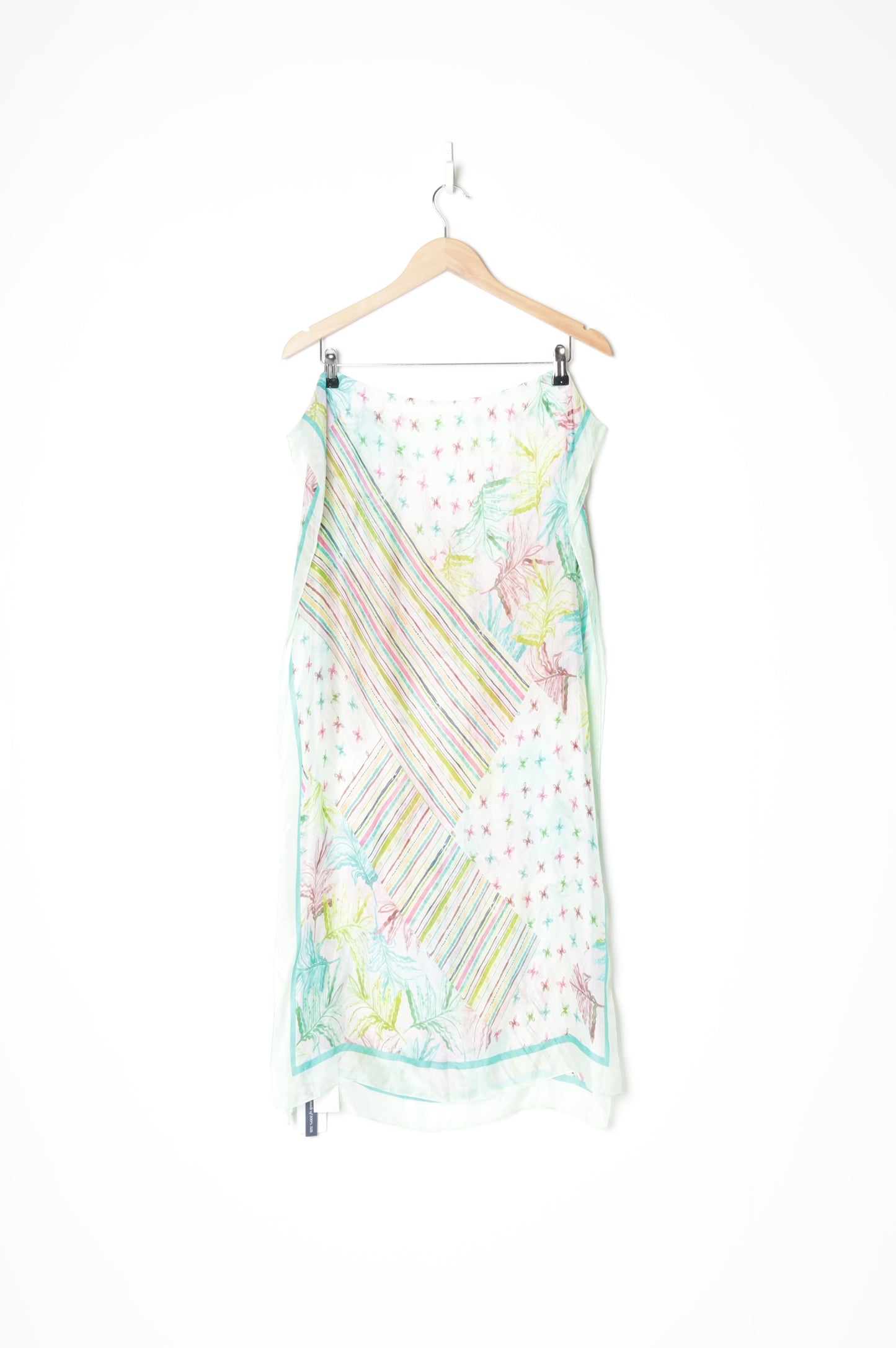 Blue Illusion Womens White Scarf Size O/S