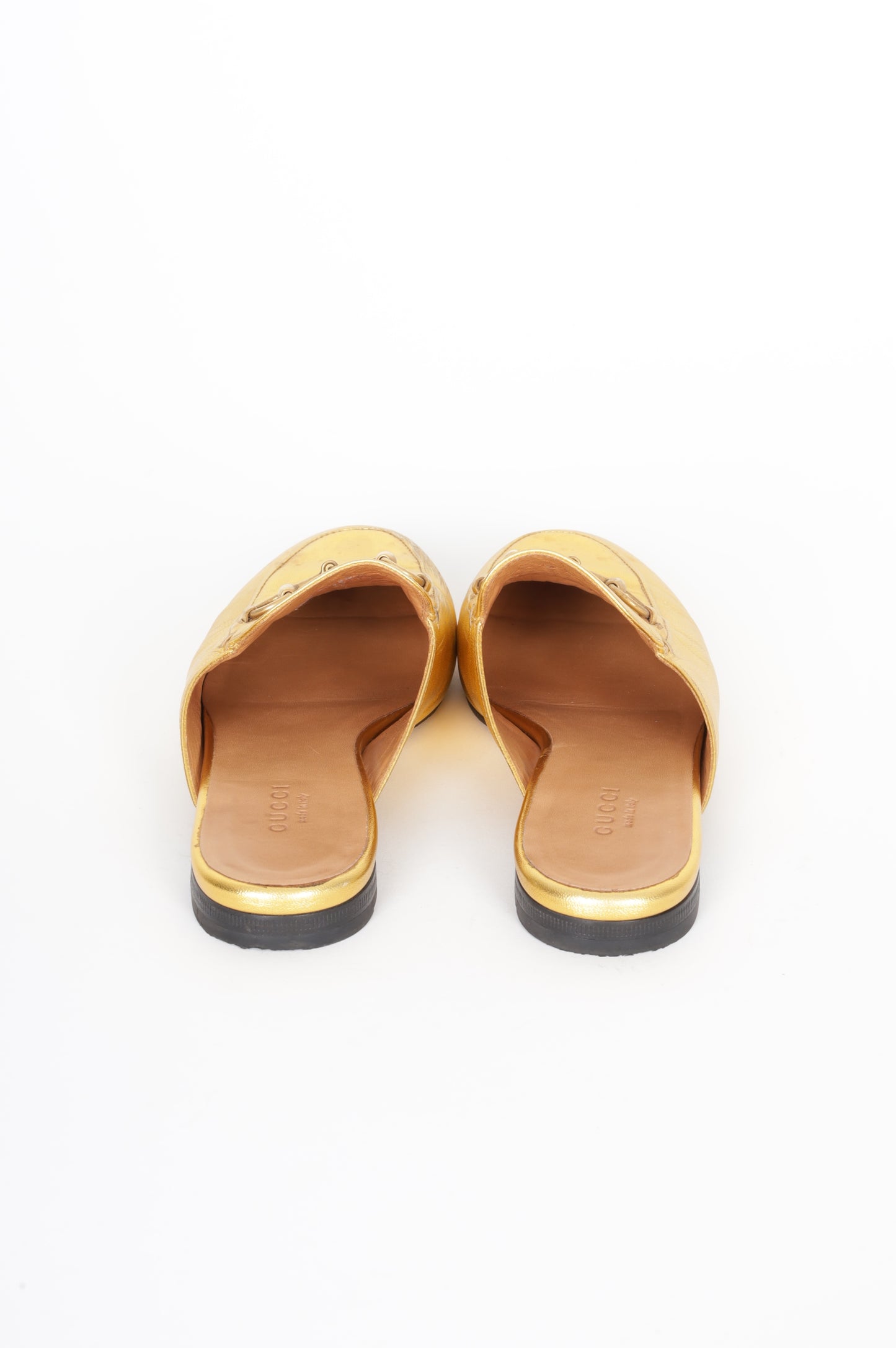 Gucci Womens Gold Shoes Size EU 36.5
