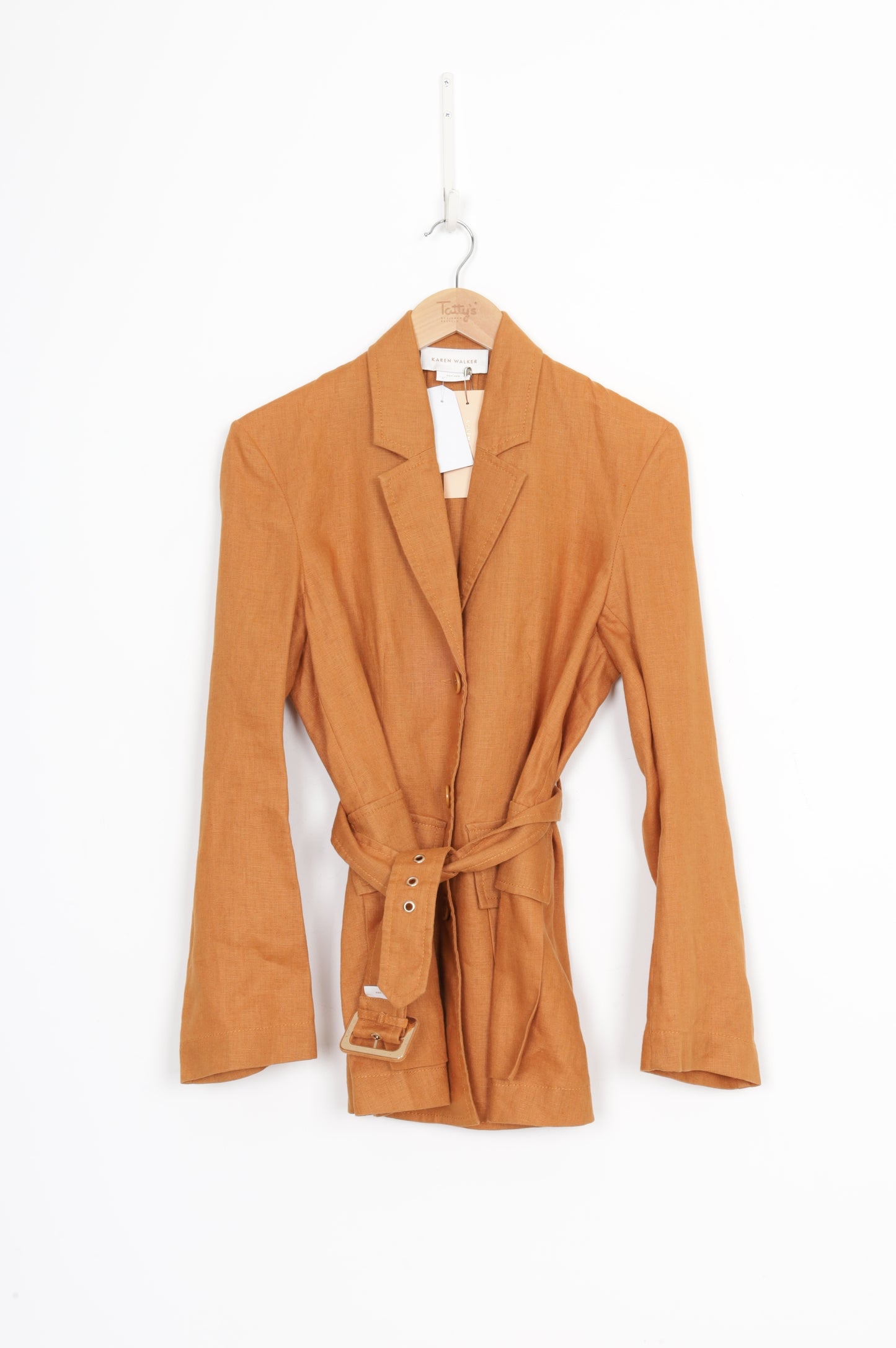 Karen Walker Womens Orange Coat Size 8