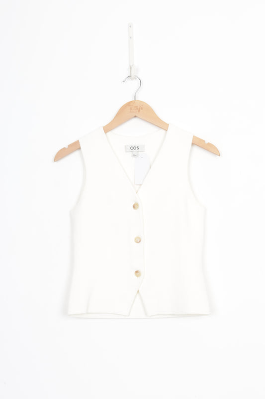 Cos Womens Cream Vest Size XS